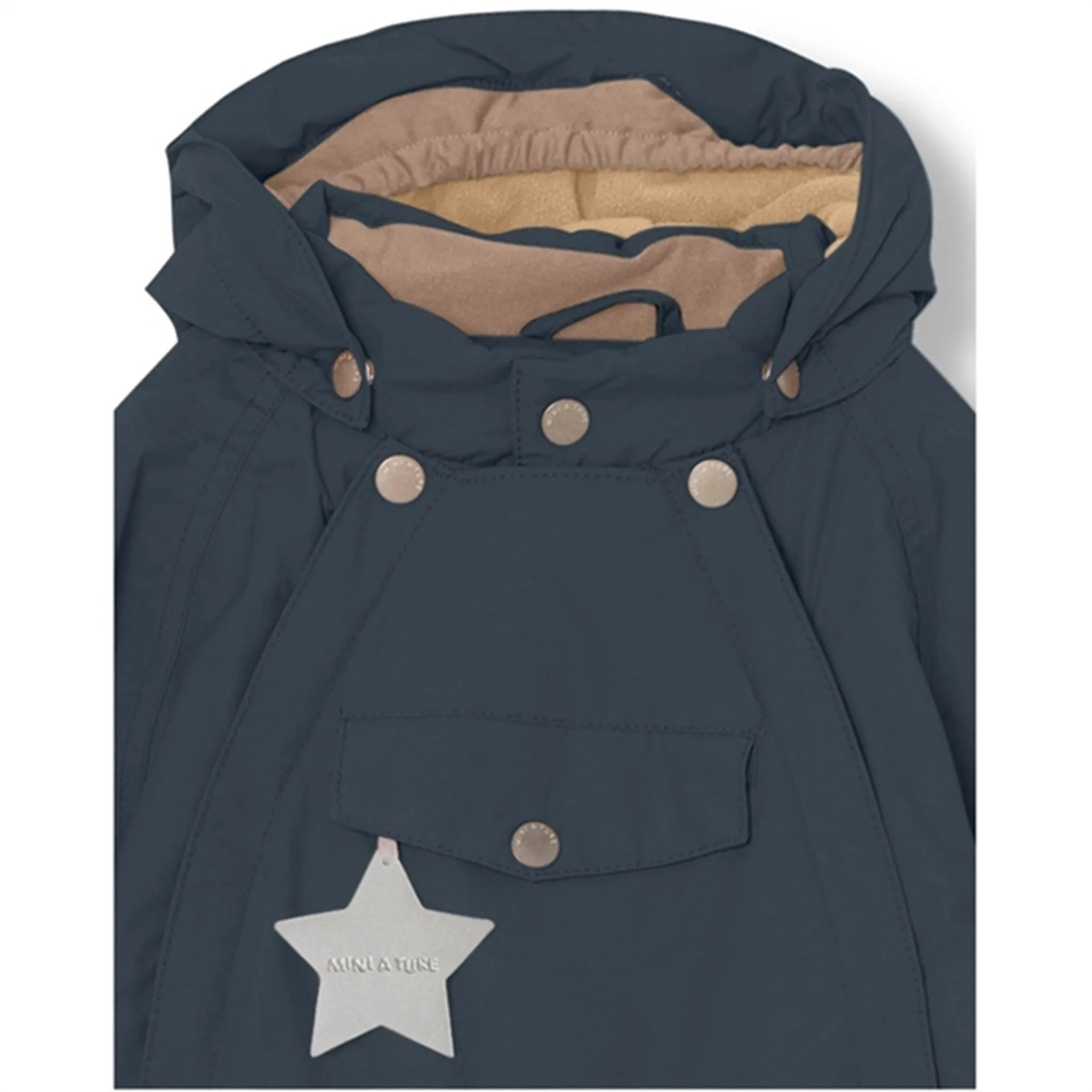 MINI A TURE Wisti Fleece Snow Suit Blue Nights Lightweight daywear Soft-touch