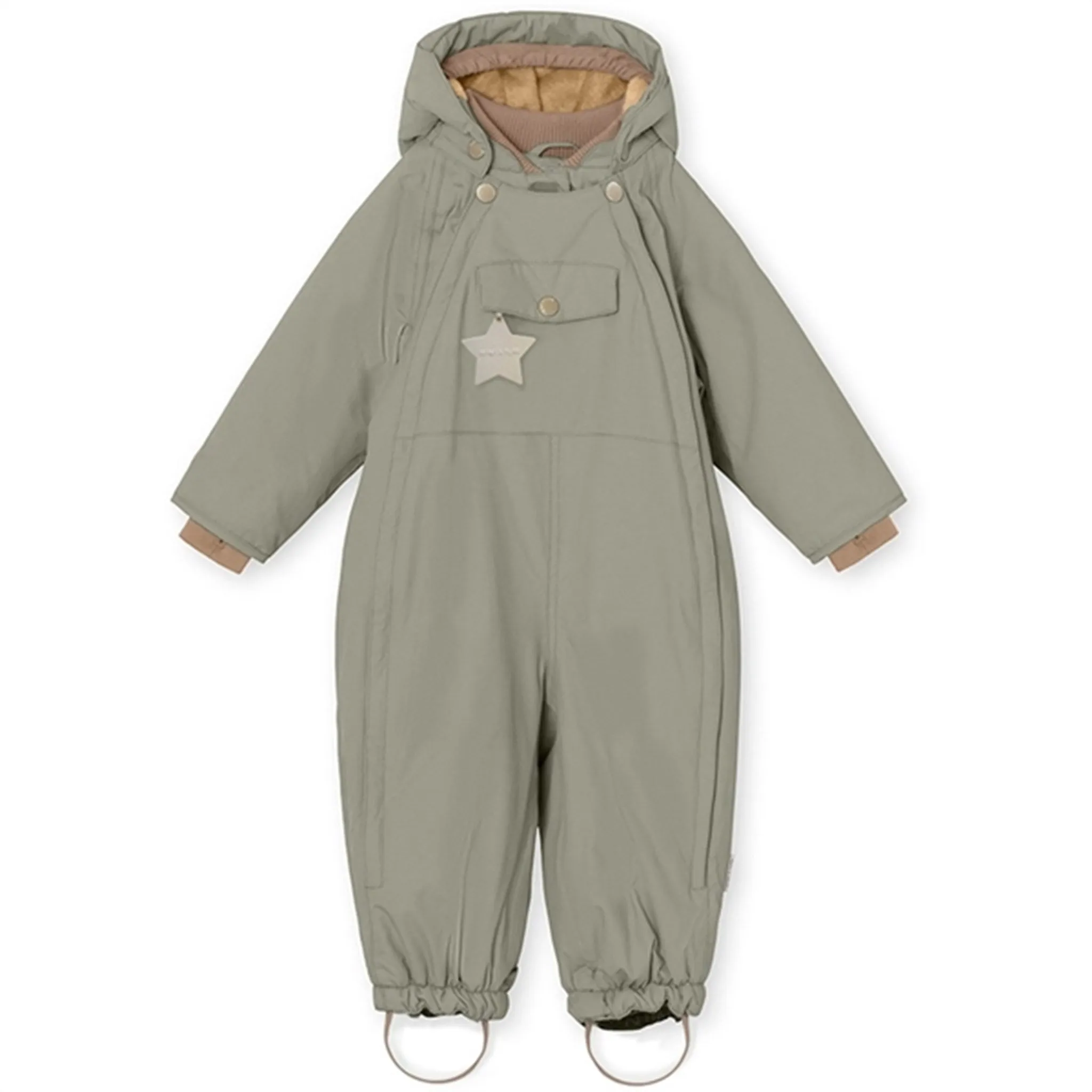 MINI A TURE Wisti Fleece Snow Suit Vert Vintage-inspired shirt