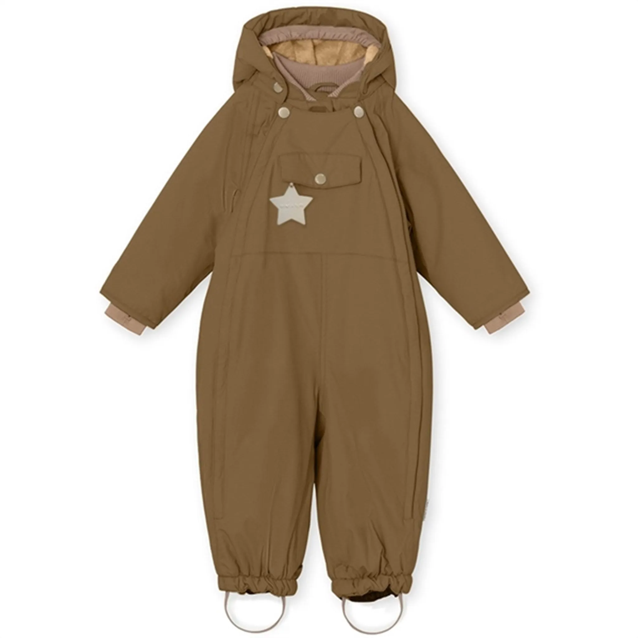 MINI A TURE Wisti Fleece Snow Suit Wood Limited-Edition High-Collar