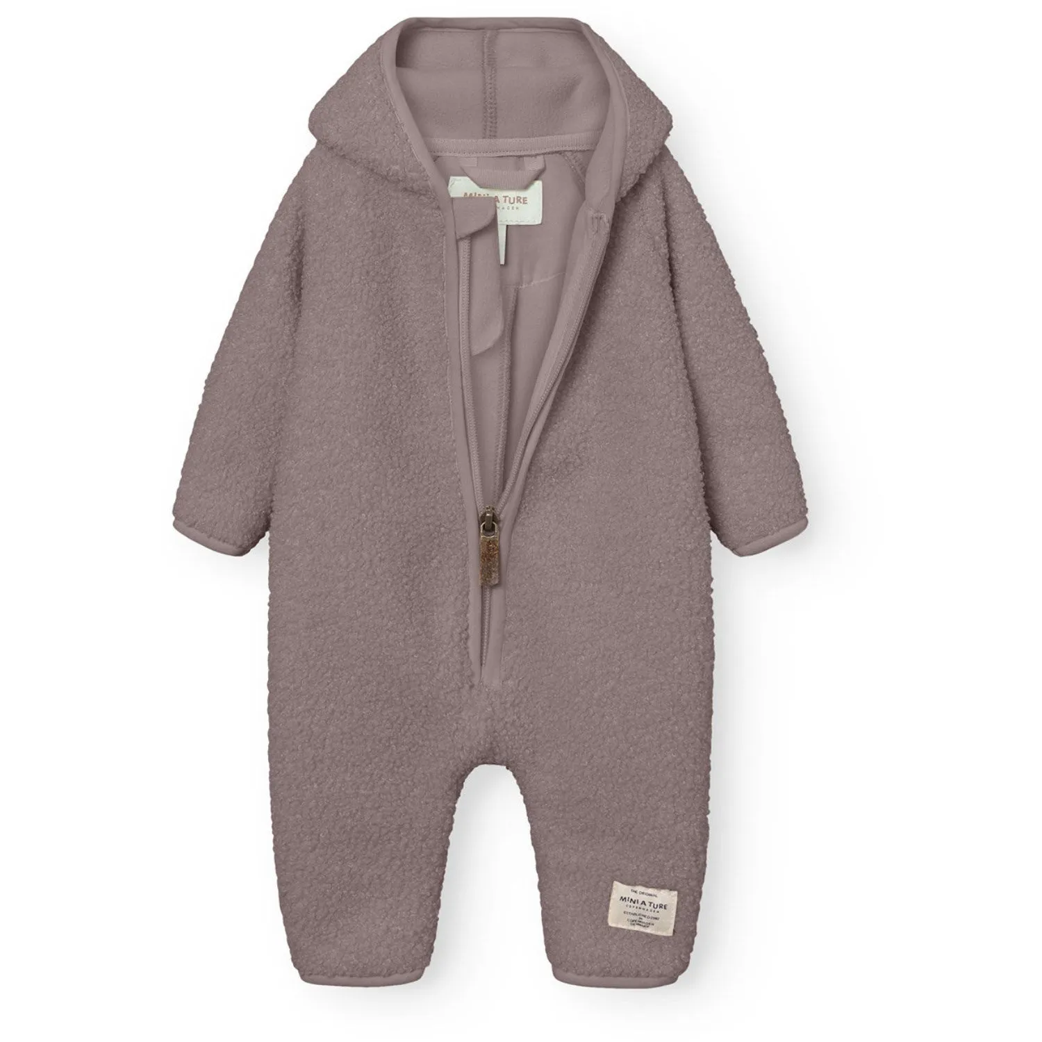 Barrel-Cuff Care-Instructions-Included Mini A ture Zinc Purple Matadel Teddyfleece Jumpsuit. GRS