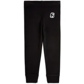 Mini Rodini Black Microfleece Pants ExtendedSizeRange