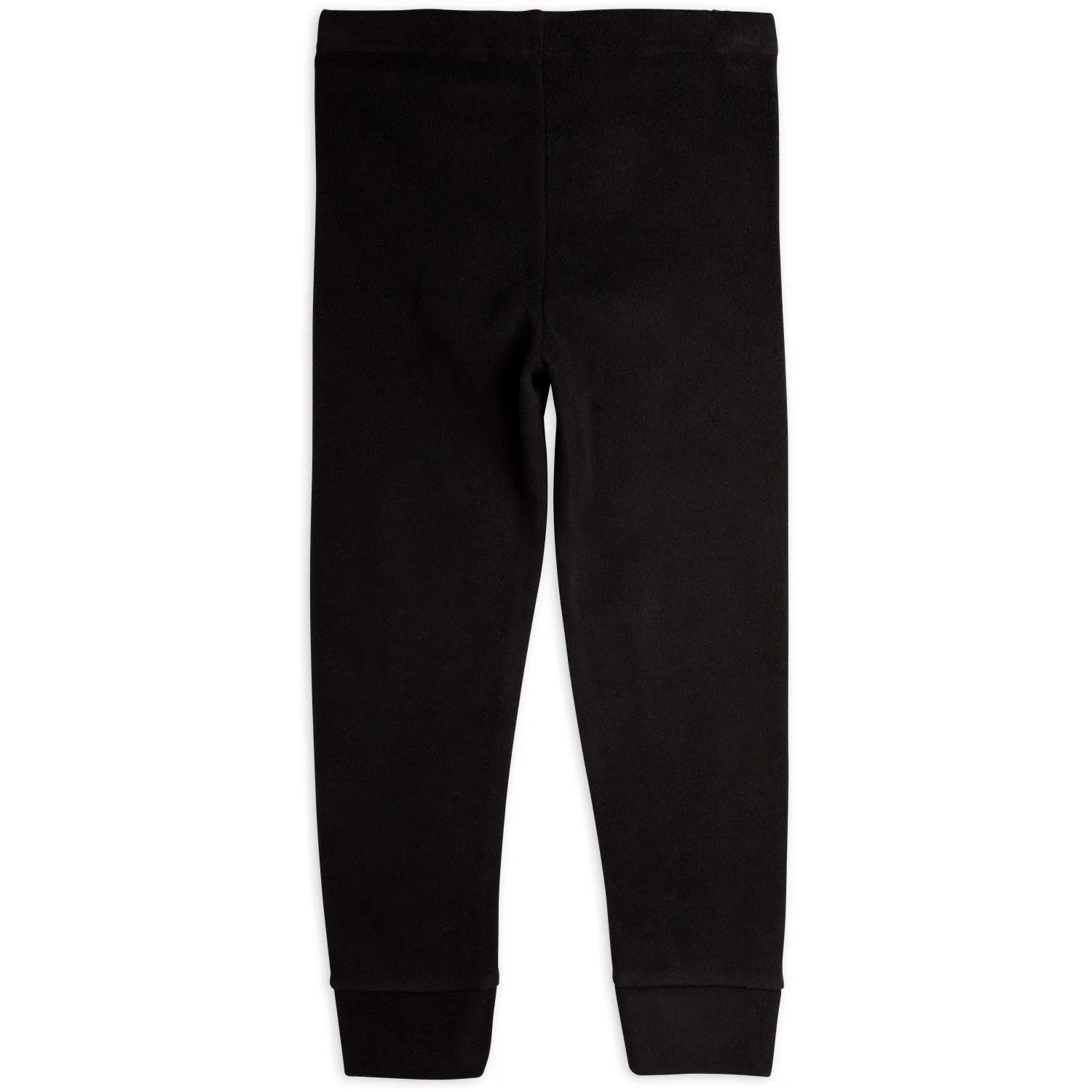 Mini Rodini Black Microfleece Pants Cropped hem