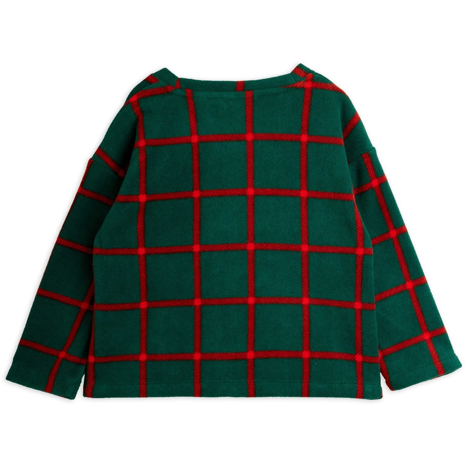 Midweek Chill Mini Rodini Green Plaid AOP Fleece Ls Top