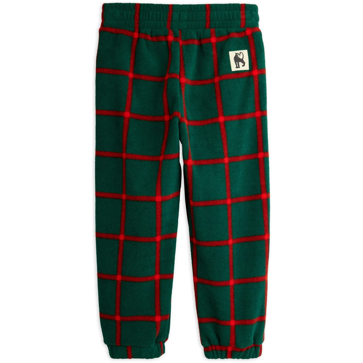 Layer Look Mini Rodini Green Plaid AOP Fleece Trousers