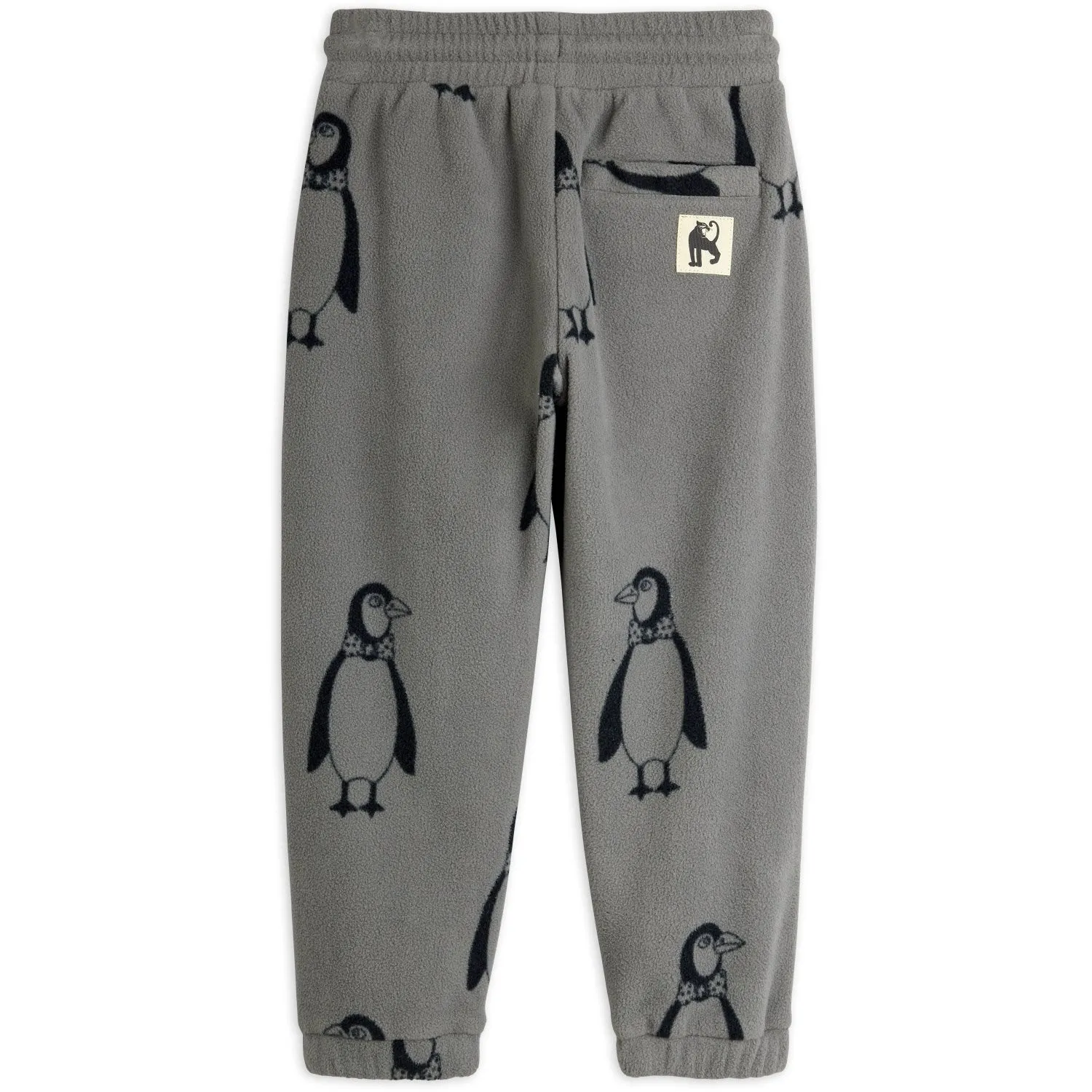 Layer Ready Mini Rodini Grey Penguin Fleece Trousers