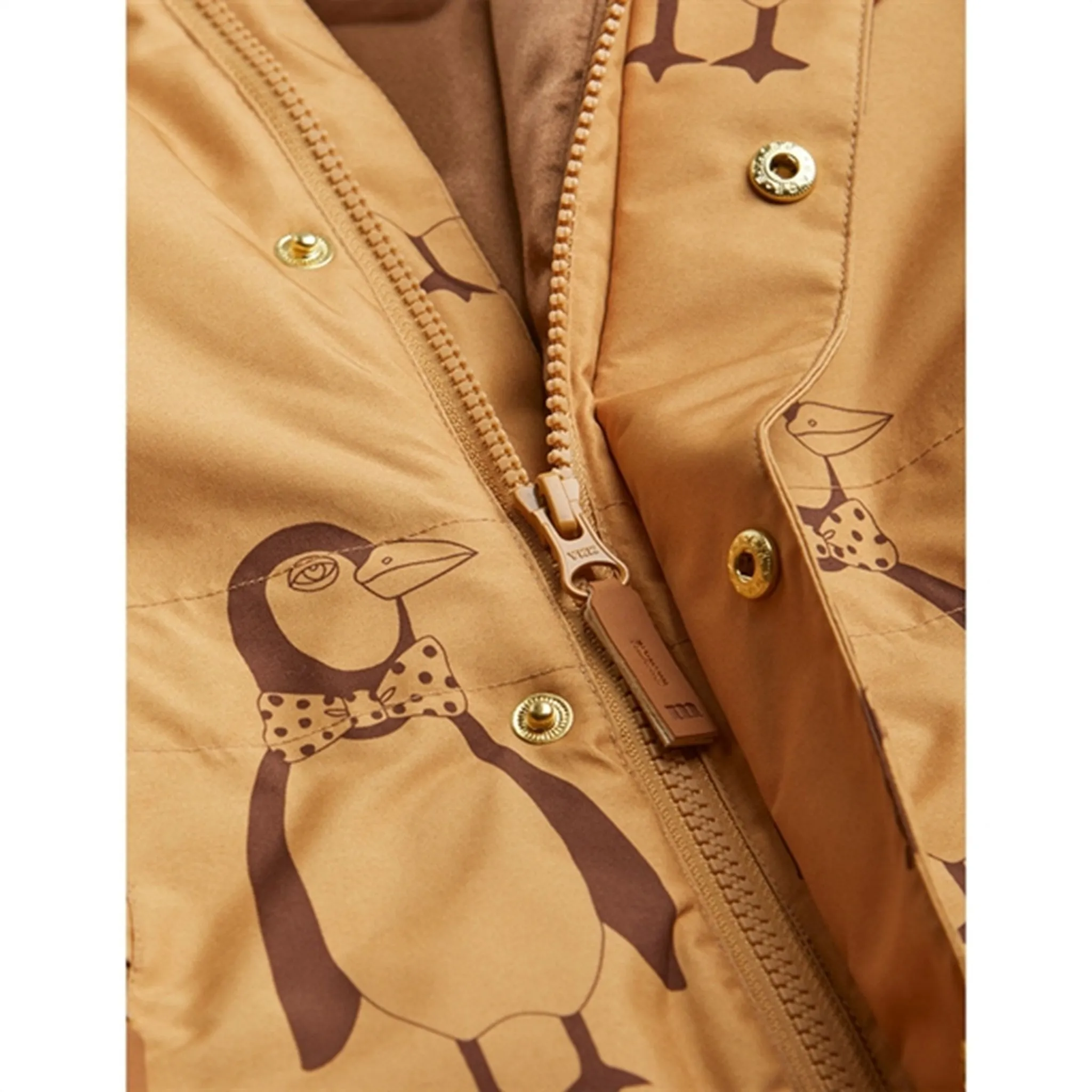 Pocket-Detail Mini Rodini Kebnekaise Penguin Overall Beige