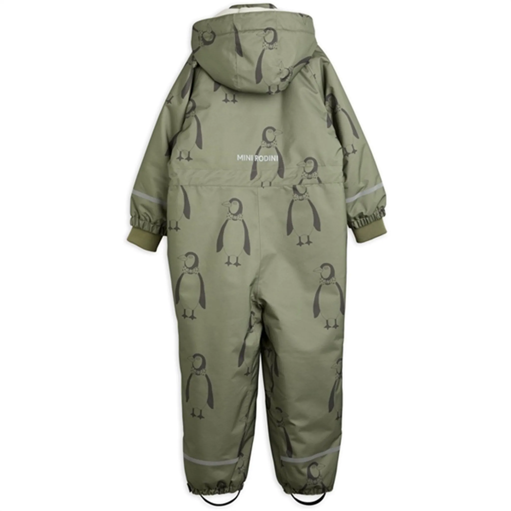 Cotton-Blend Mini Rodini Kebnekaise Penguin Winter Suit Green