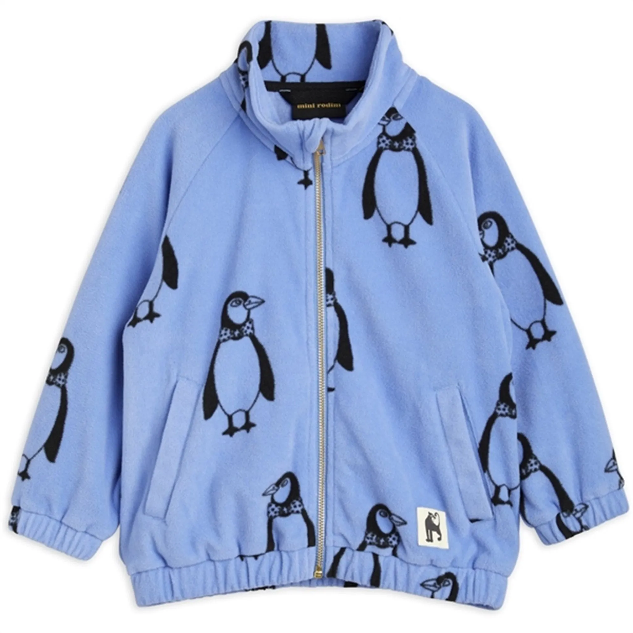 Mini Rodini Penguin Fleece Jacket Blue Classic Style Snow Ready