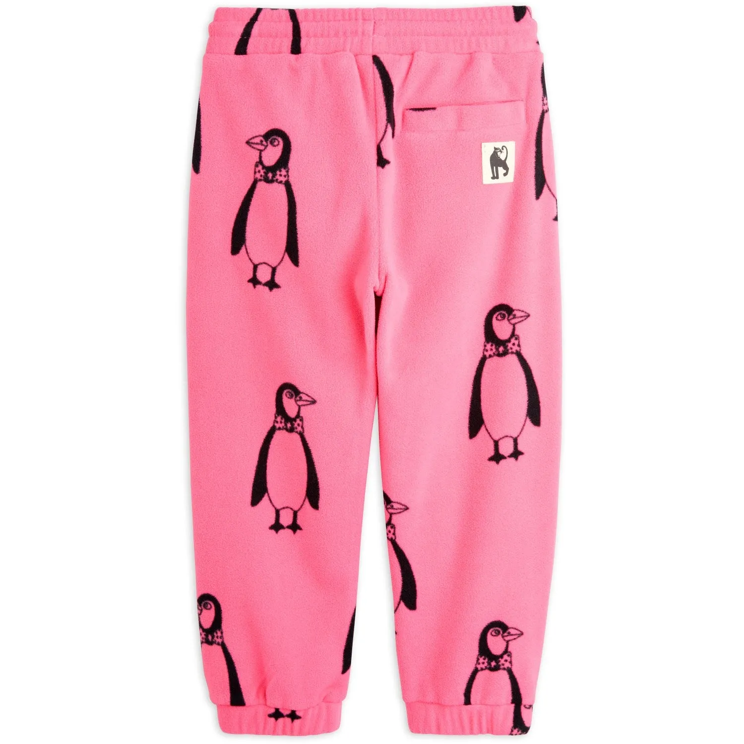 Mini Rodini Pink Penguin Fleece Pants Comfortable Fit Wear