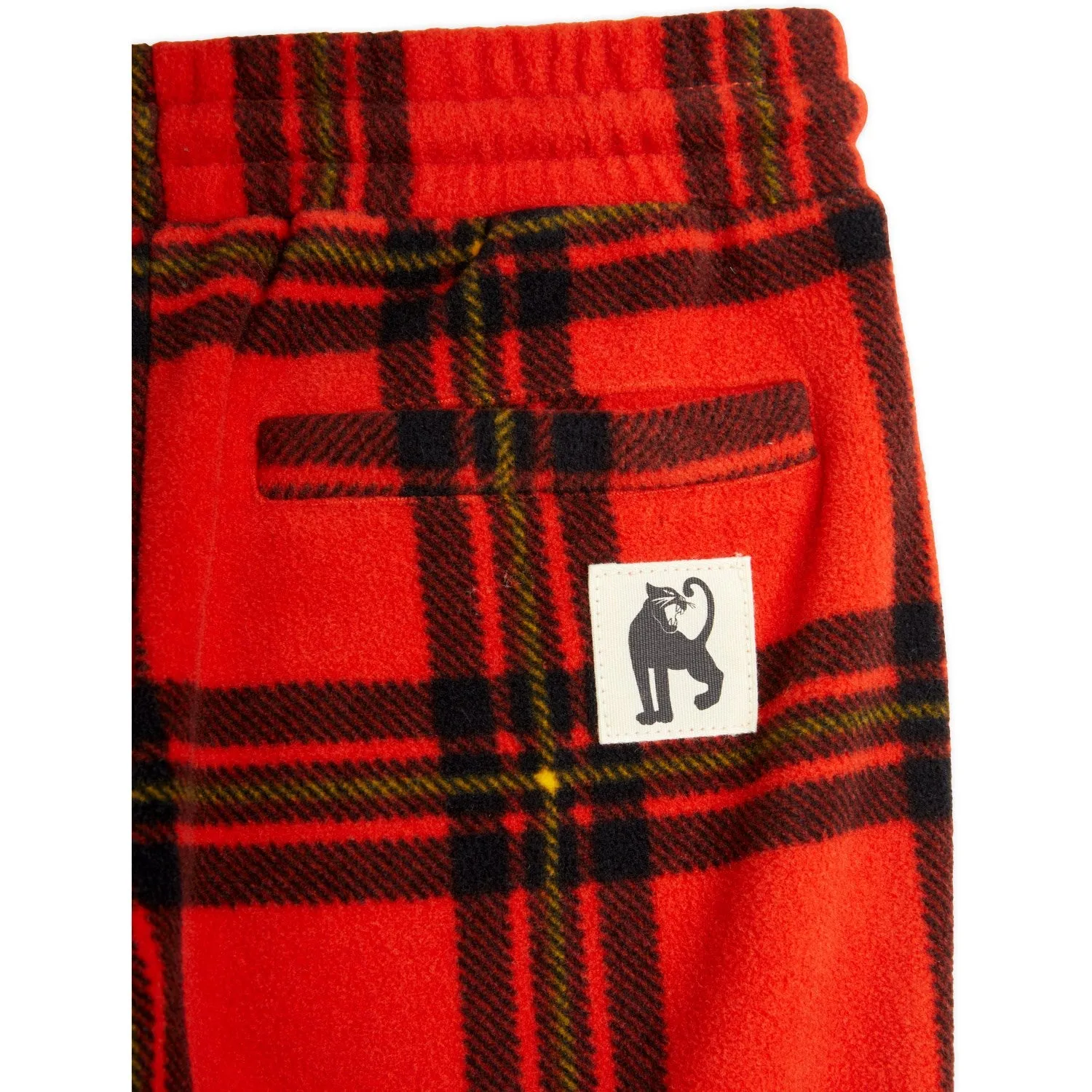 Functional Style Mini Rodini Red Check Aop Fleece Pants