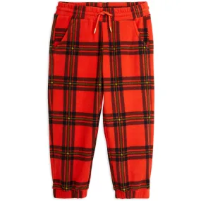 Wander Ready Mini Rodini Red Check Aop Fleece Pants