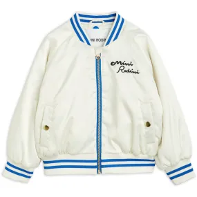 Document Mini Rodini White Dolphins Lightweight Baseball Jacket