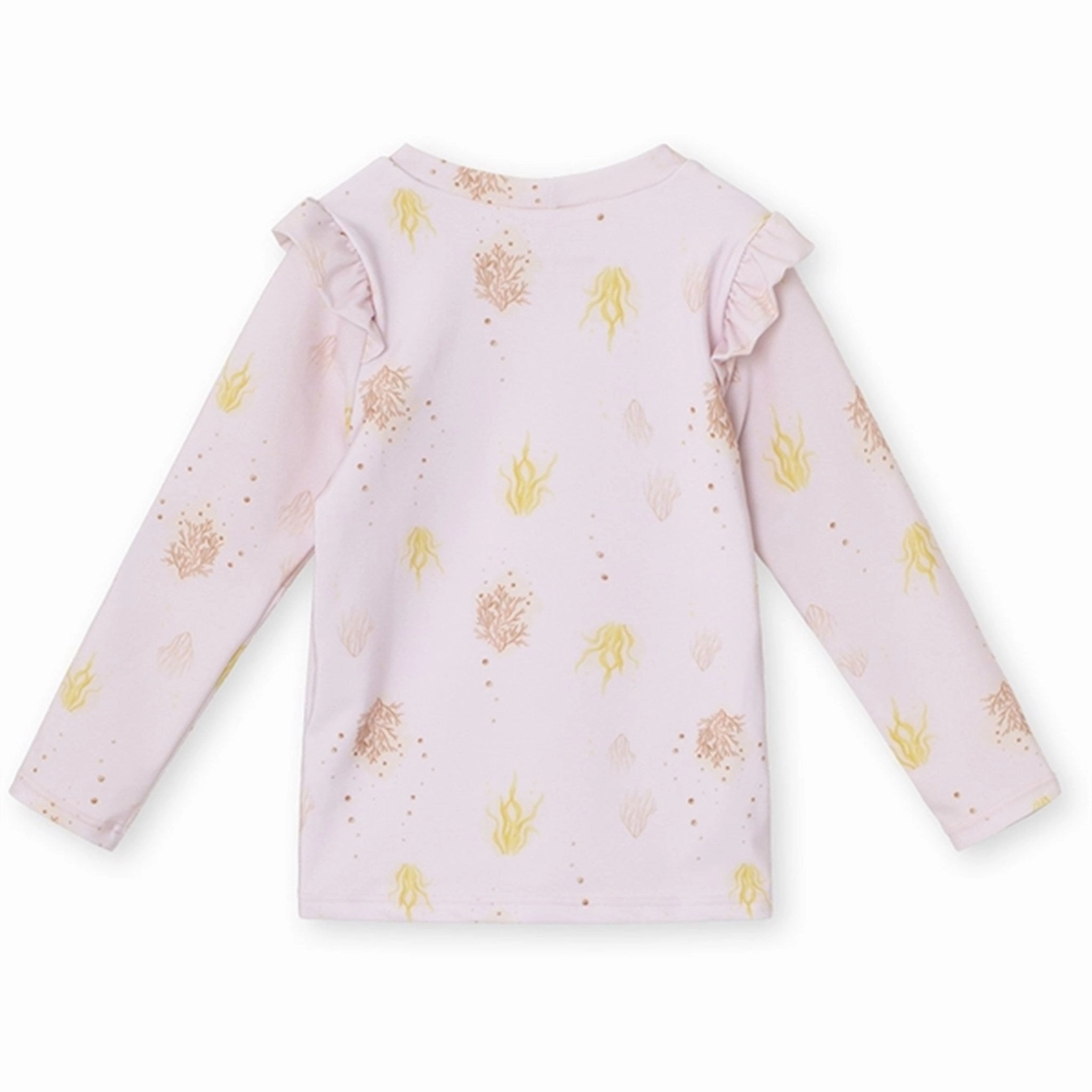 High Elasticity Seamless Breathable-fabric MINI A TURE Ganilla Printed UV50 Swim Top Big Coral Reef