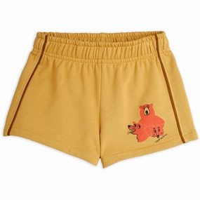 Mini Rodini Beige Camp Rodini Sp Sweatshorts No Slip Grip