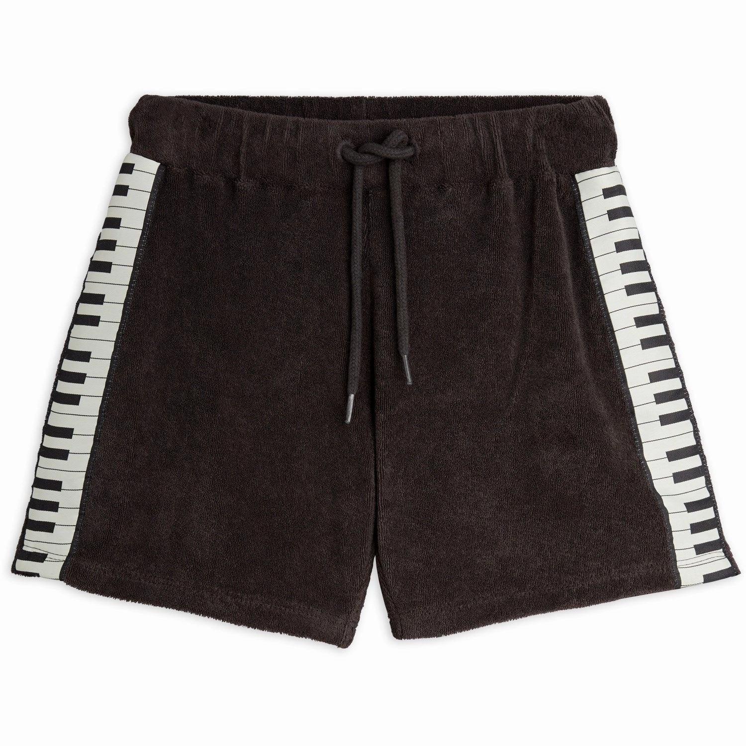 day trip NonSlipGrip Mini Rodini Black Piano Terry Sweatshorts