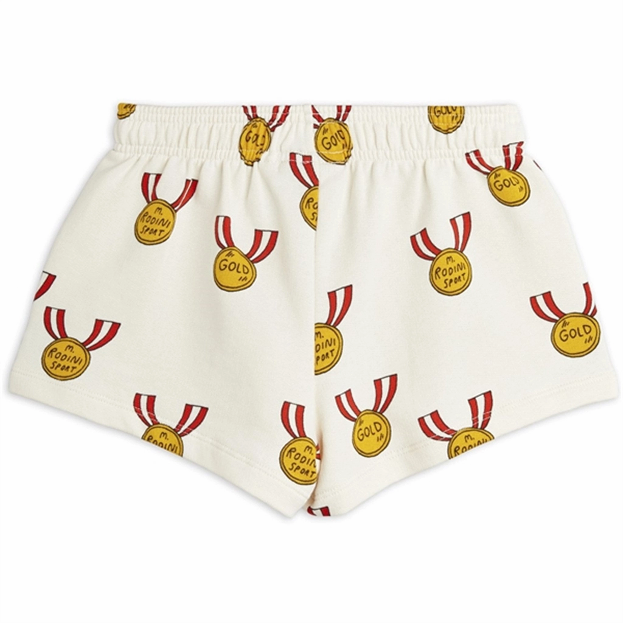 Mini Rodini Grey Medals Aop Sweatshorts Flexible Fabric