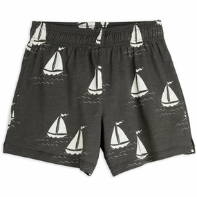 Mini Rodini Grey Sailing Boats AOP Shorts water sports gear