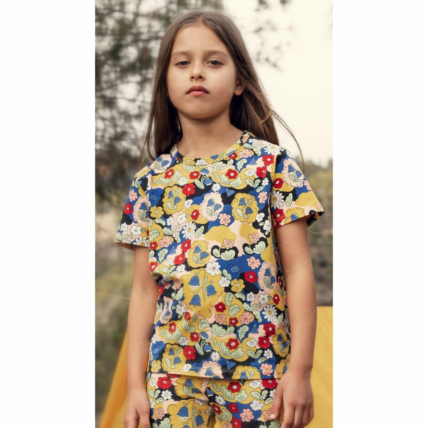 stain resistant coating Mini Rodini Multi Flowers AOP Bike Shorts