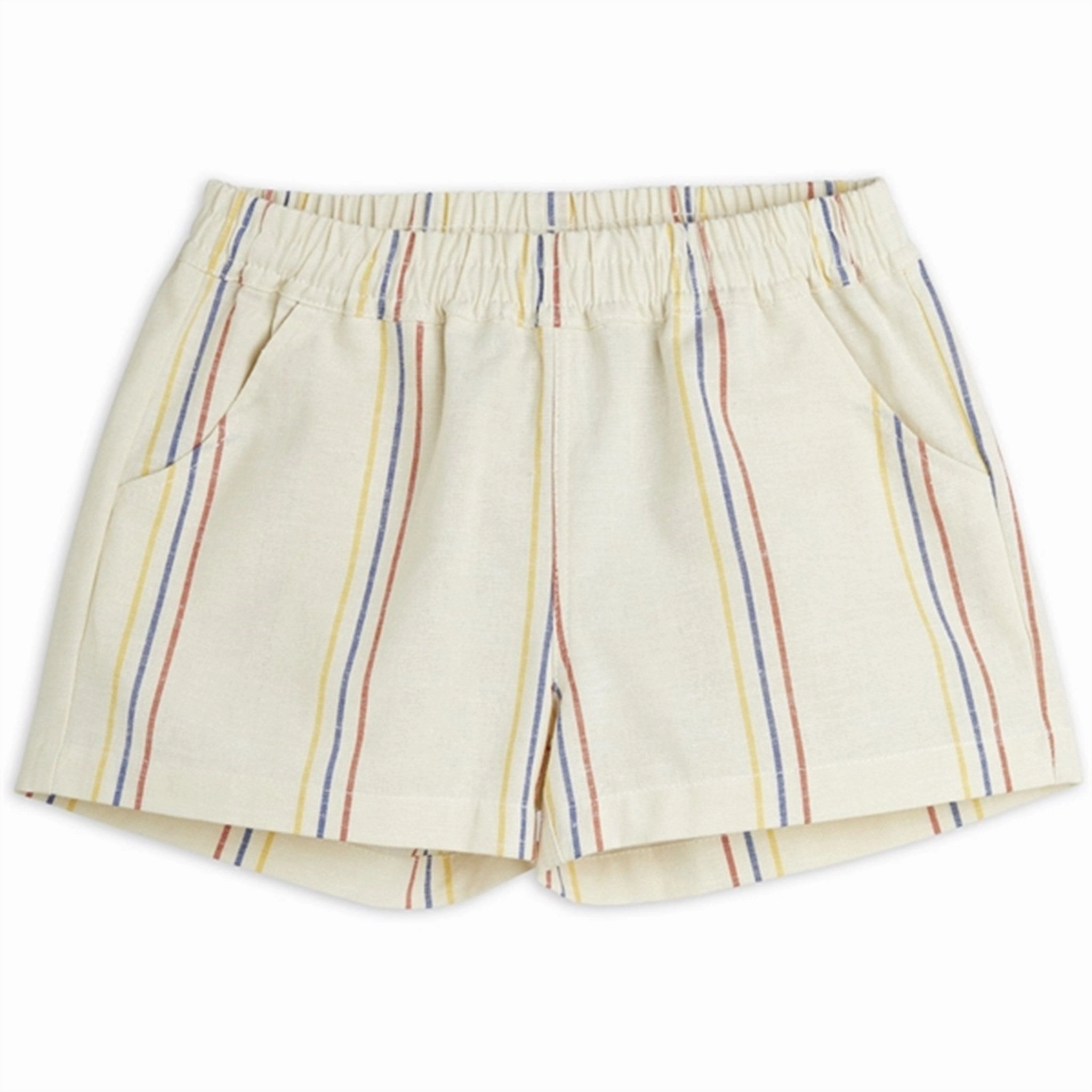 Mini Rodini Offwhite Stripe Y/D Woven Shorts Active Design bodysuit