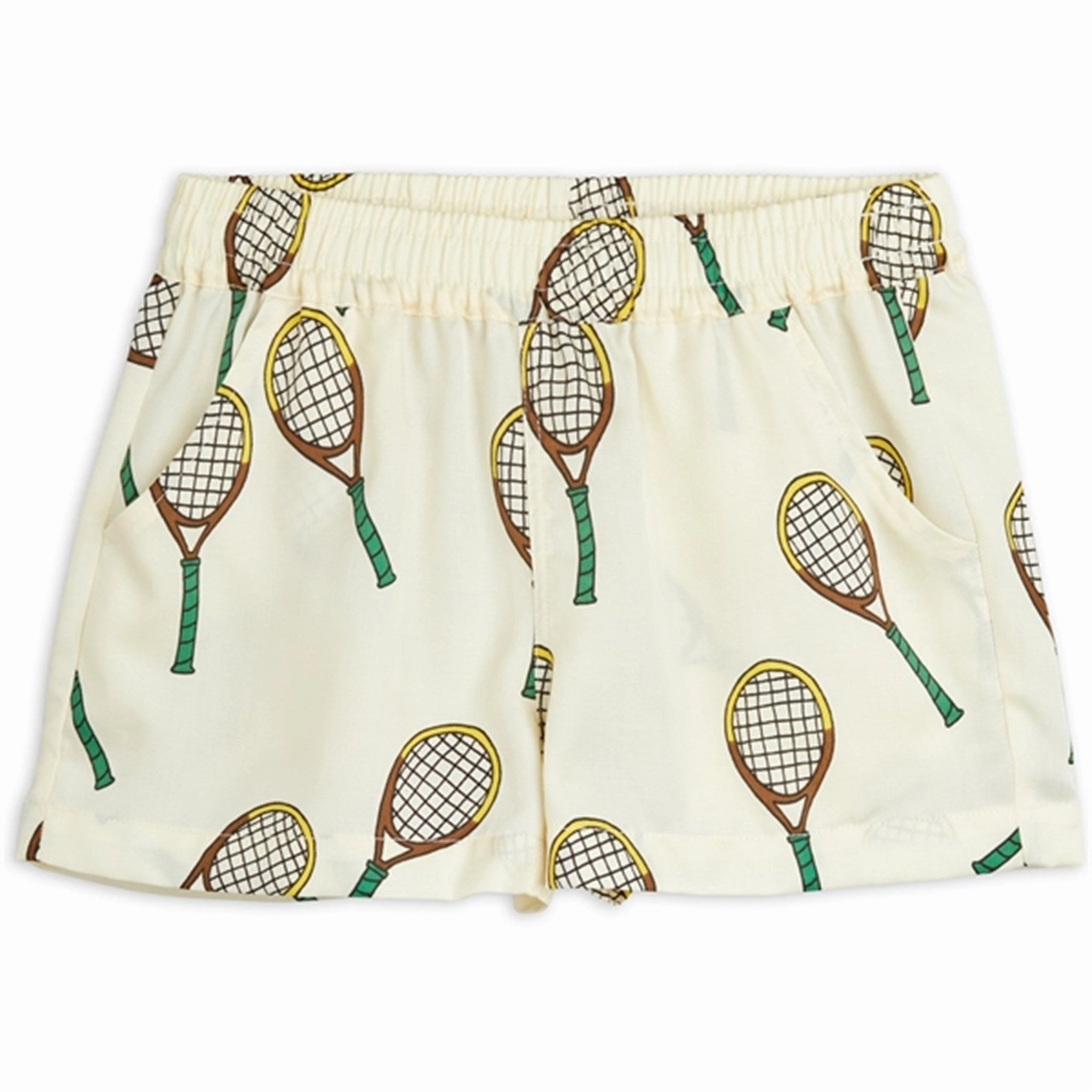Mini Rodini Offwhite Tennis Aop Woven Shorts Outdoor Style