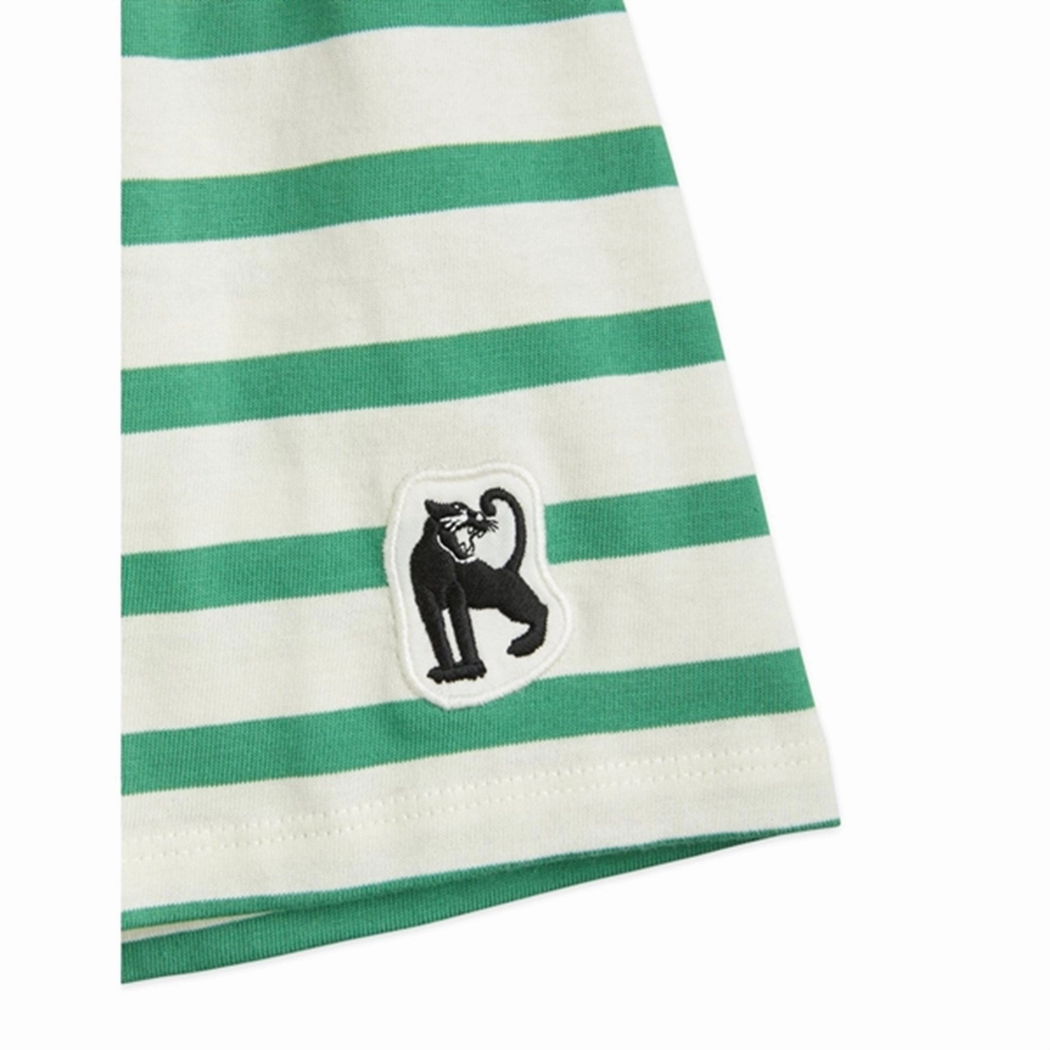 Mini Rodini Panther Patch Shorts Green Odor Resistant Finish