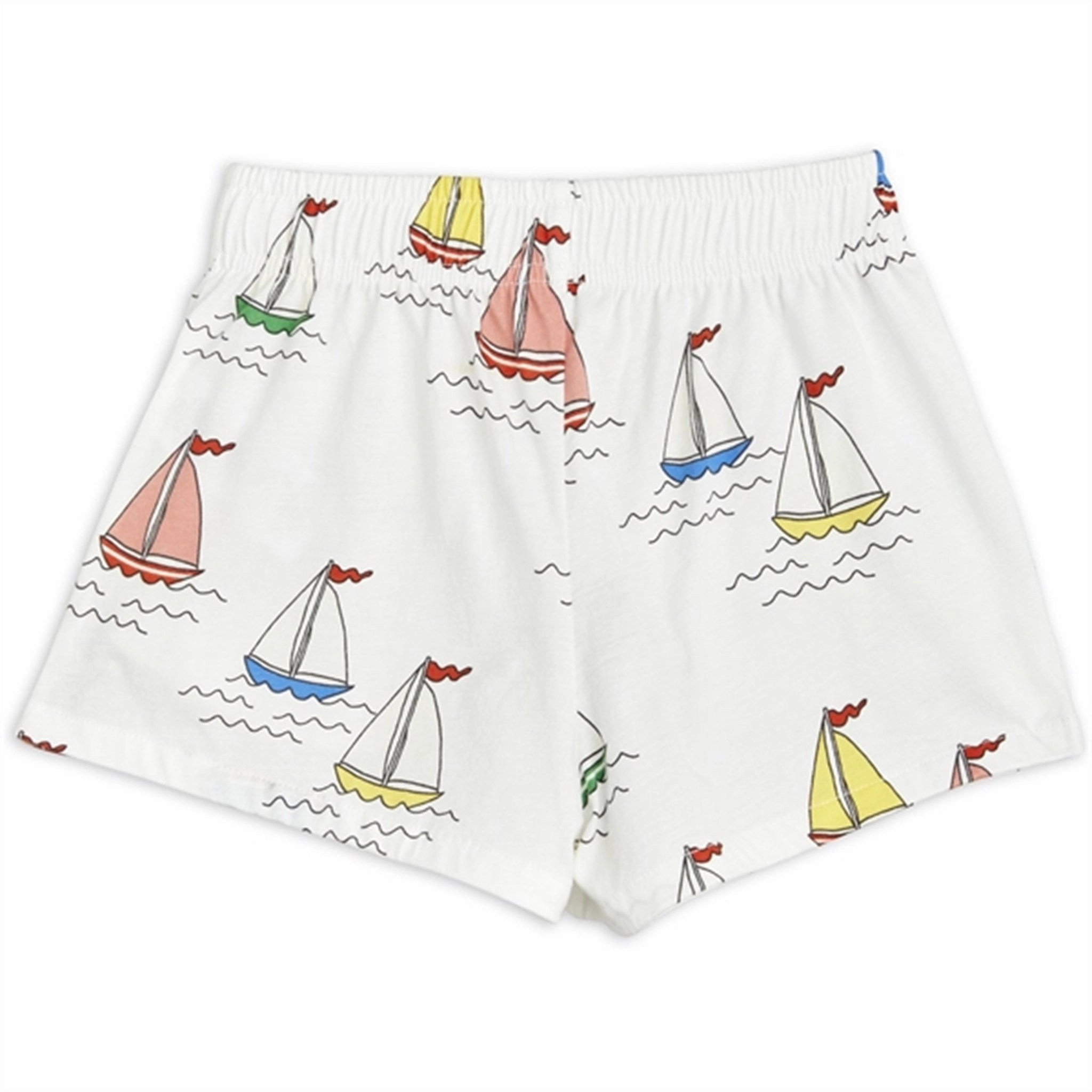 Mini Rodini Sailing Boats AOP Shorts White Playful Prints