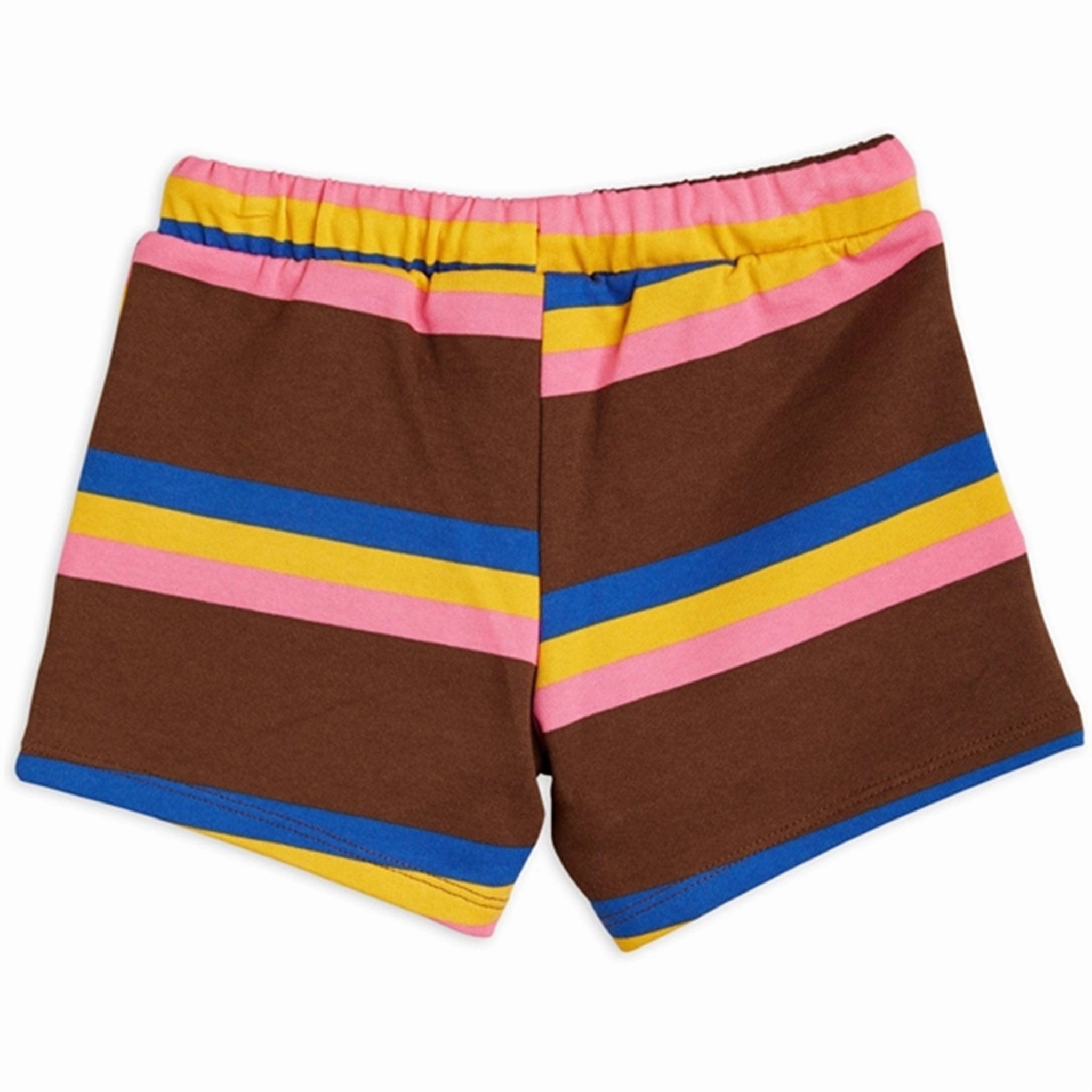 Multi Directional Flex Hygienic Antimicrobial Layer Mini Rodini Stripe Sweatshorts Brown
