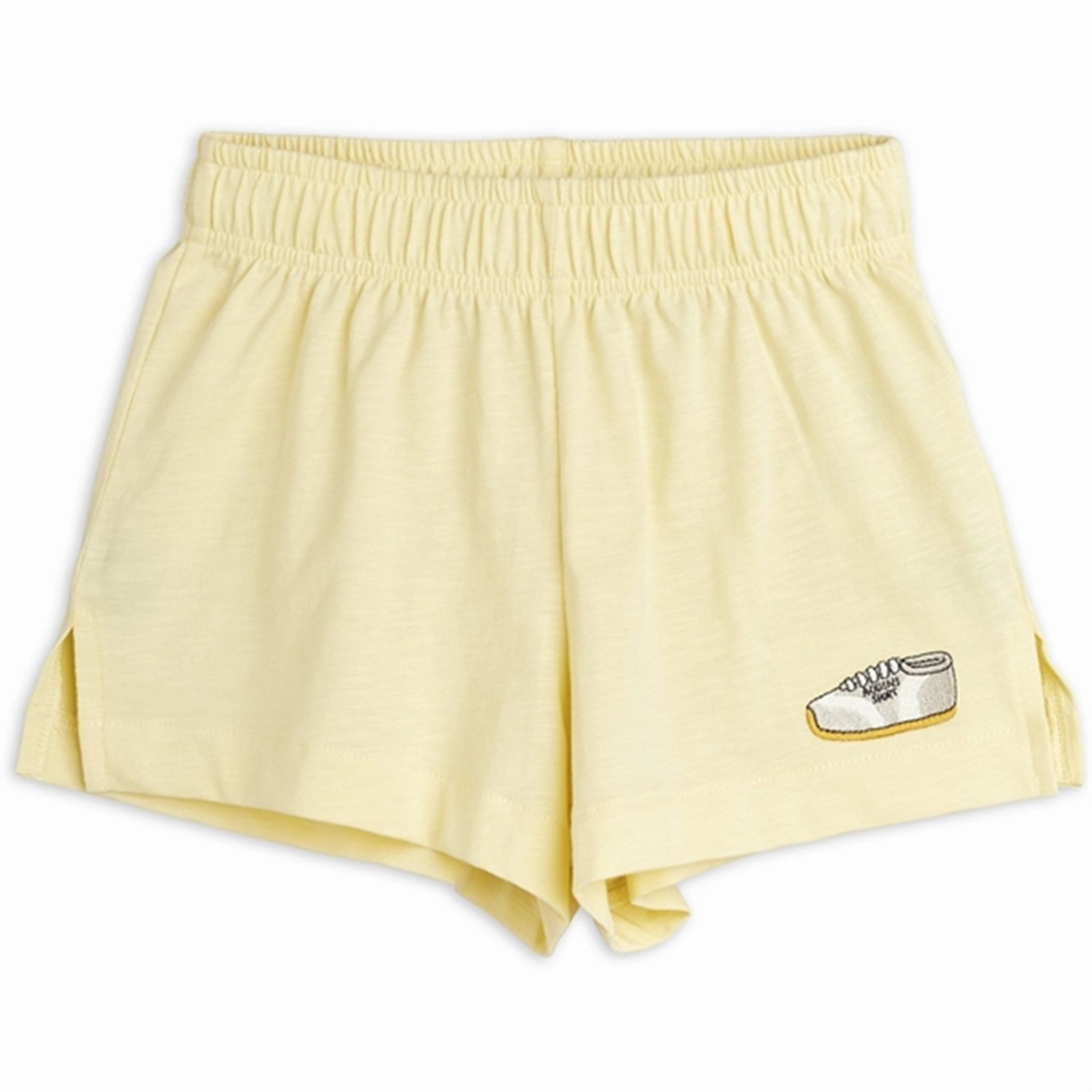 Festival wear summer breeze Mini Rodini Yellow Jogging Emb Shorts