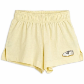 Festival wear summer breeze Mini Rodini Yellow Jogging Emb Shorts