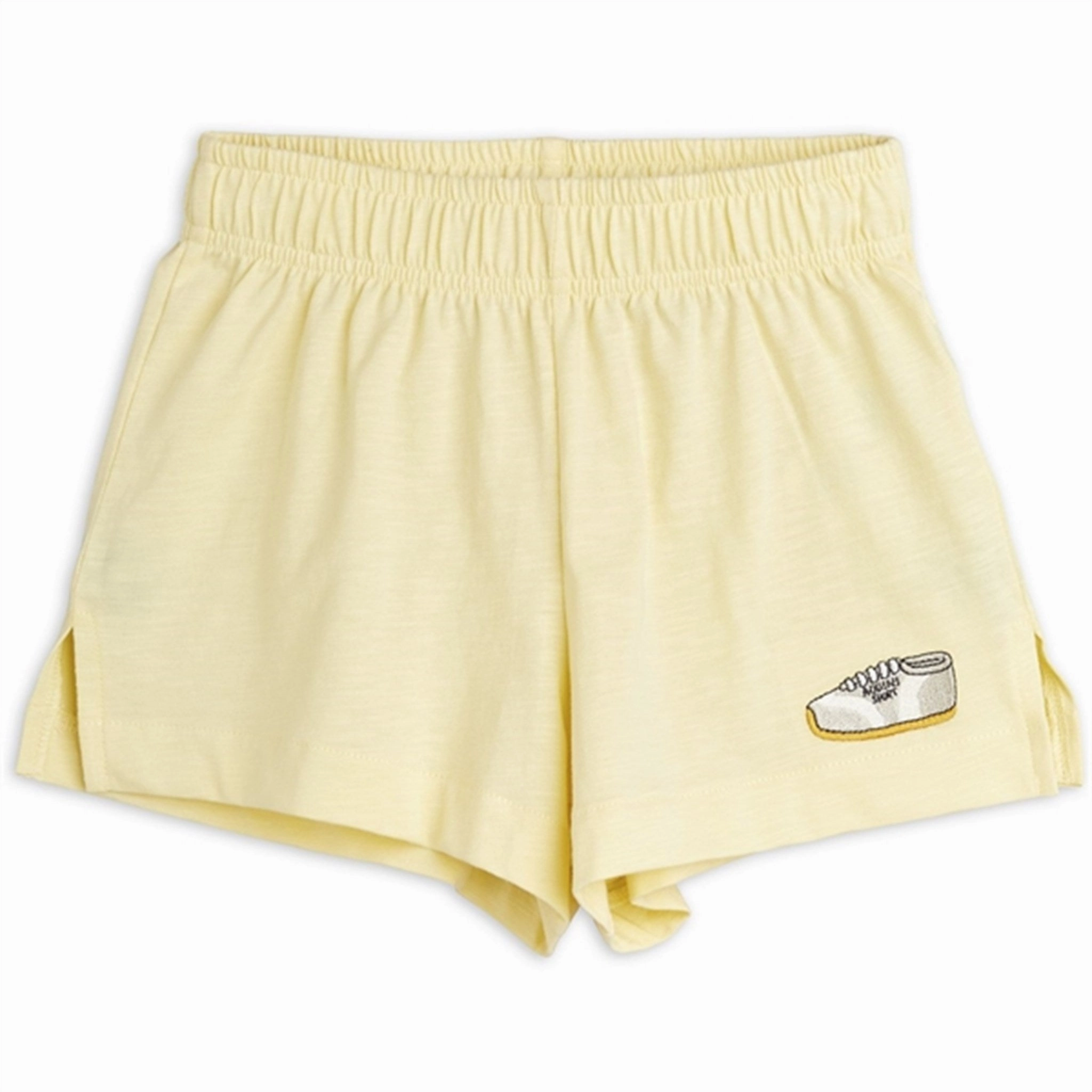 Mini Rodini Yellow Jogging Emb Shorts Gentle On Skin Reflective accents