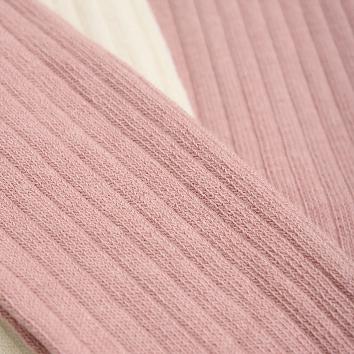 Tear-resistant Minymo Ash Rose Tights Solid Rib 2-Pack