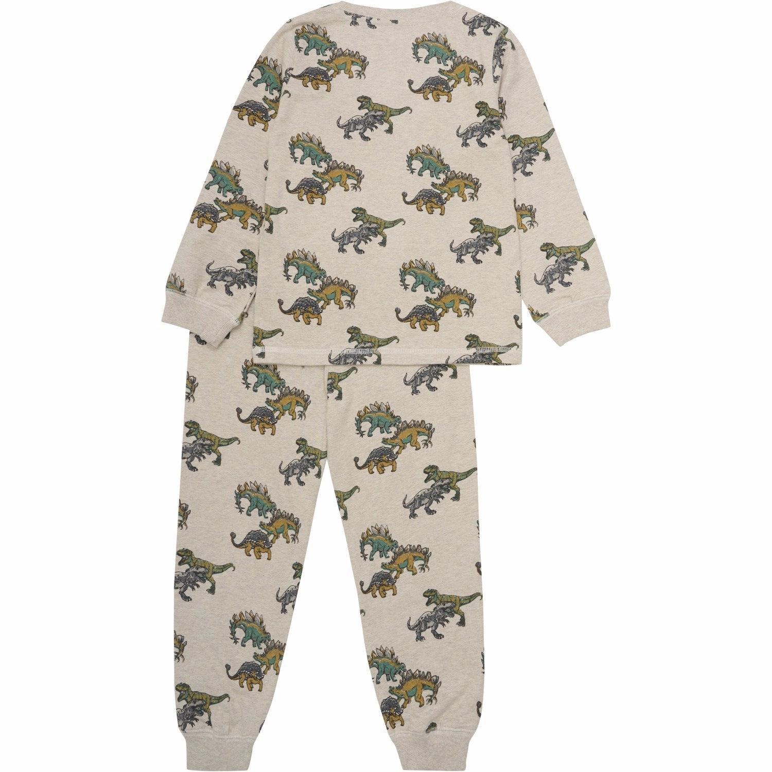 Vacation Families Minymo Beige Melange Pajamas Ls Set Aop