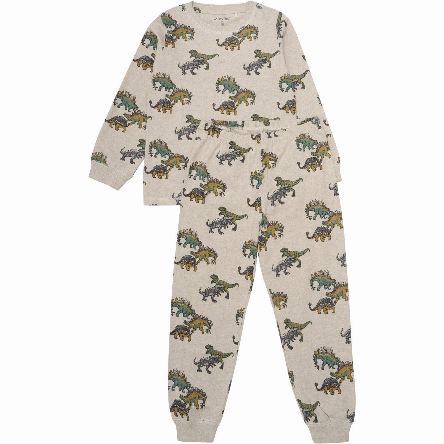 Chic Look Minymo Beige Melange Pajamas Ls Set Aop