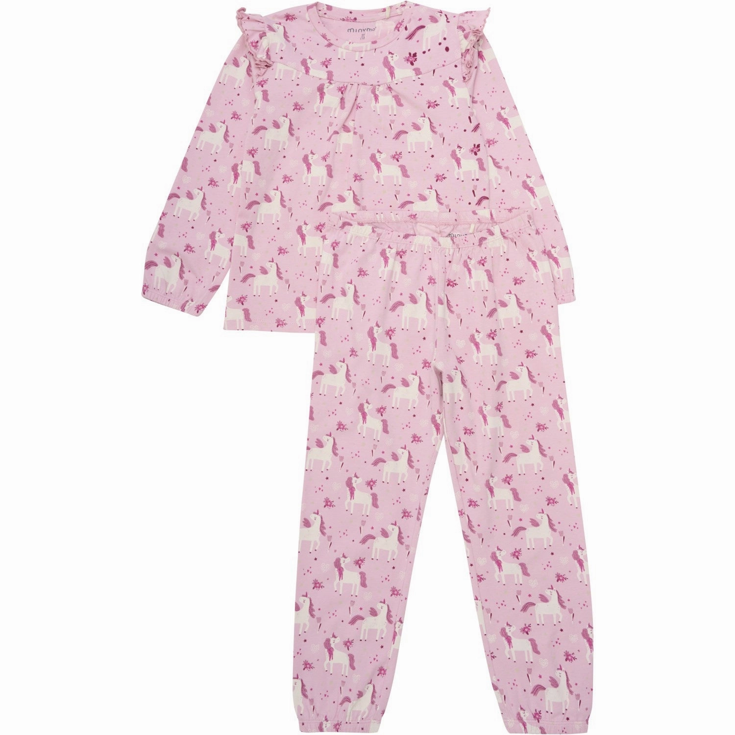 Ultra Soft Cozy Hold Minymo Bleached Mauve Pajamas Ls Set Aop