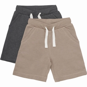 Breathable fabric construction Warm Season Minymo Fossil Basic 53 Sweat shorts 2-pack