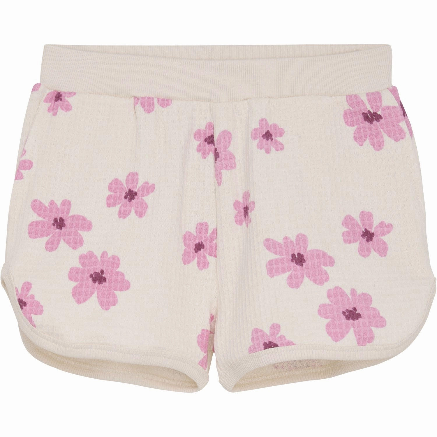 Minymo White Swan Sweat Shorts AOP Abrasion Resistant Edges