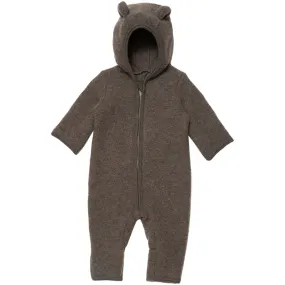High-Fashion Huttelihut Pram Suit Ears Soft Wool Allie Cocoa Brown