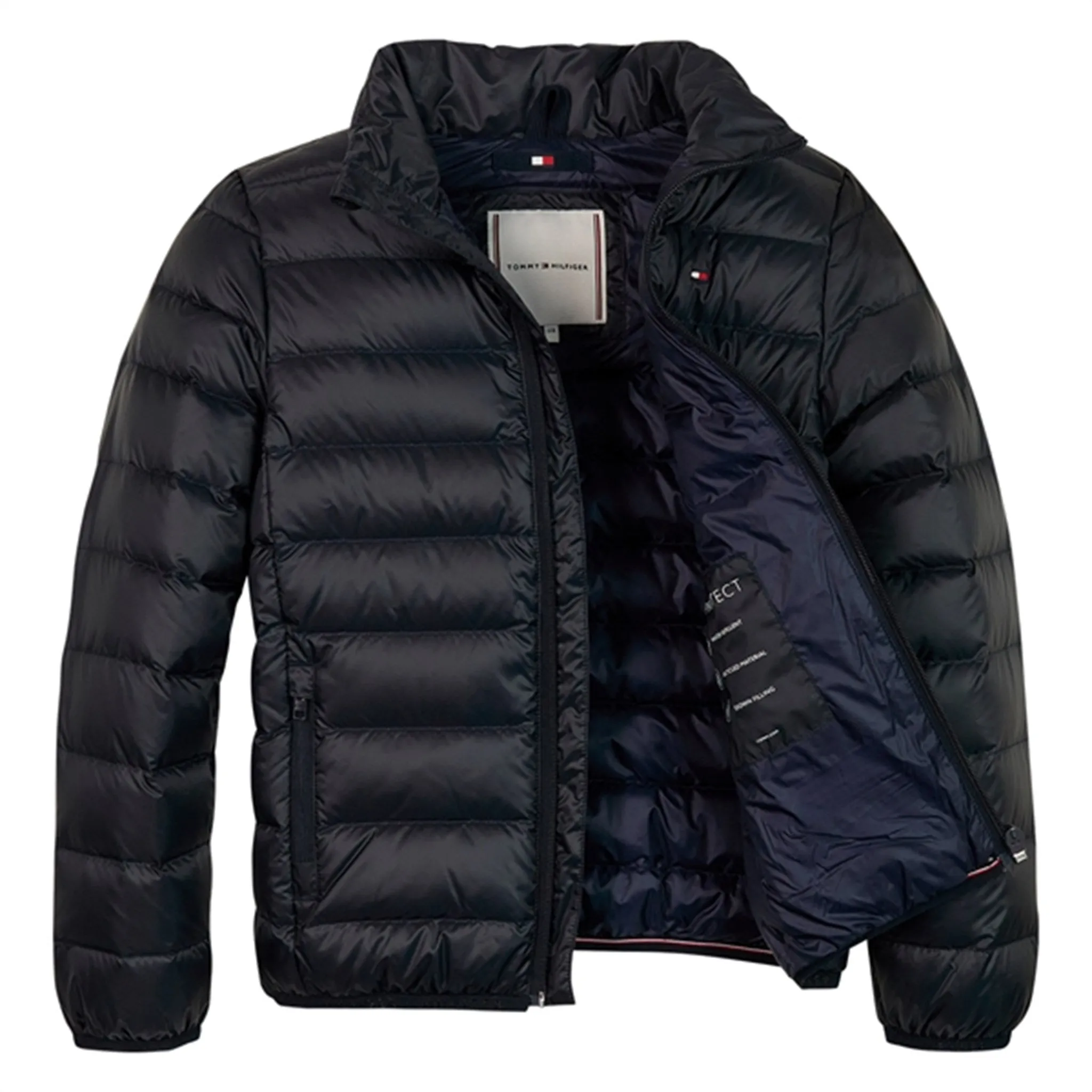 Flap-Detail Tommy Hilfiger Essential Light Down Jacket Desert Sky