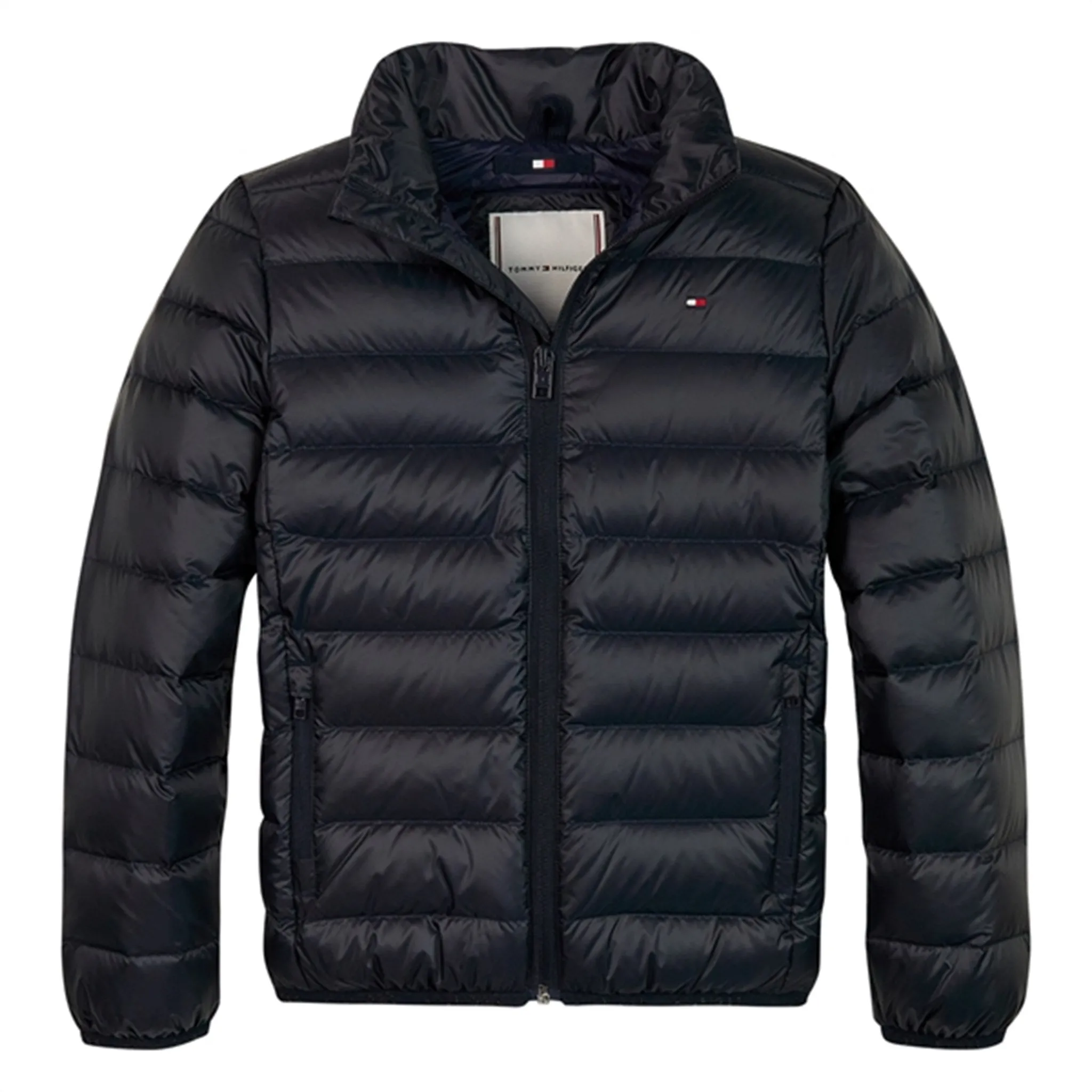 Pleat-Front Flap-Detail Tommy Hilfiger Essential Light Down Jacket Desert Sky