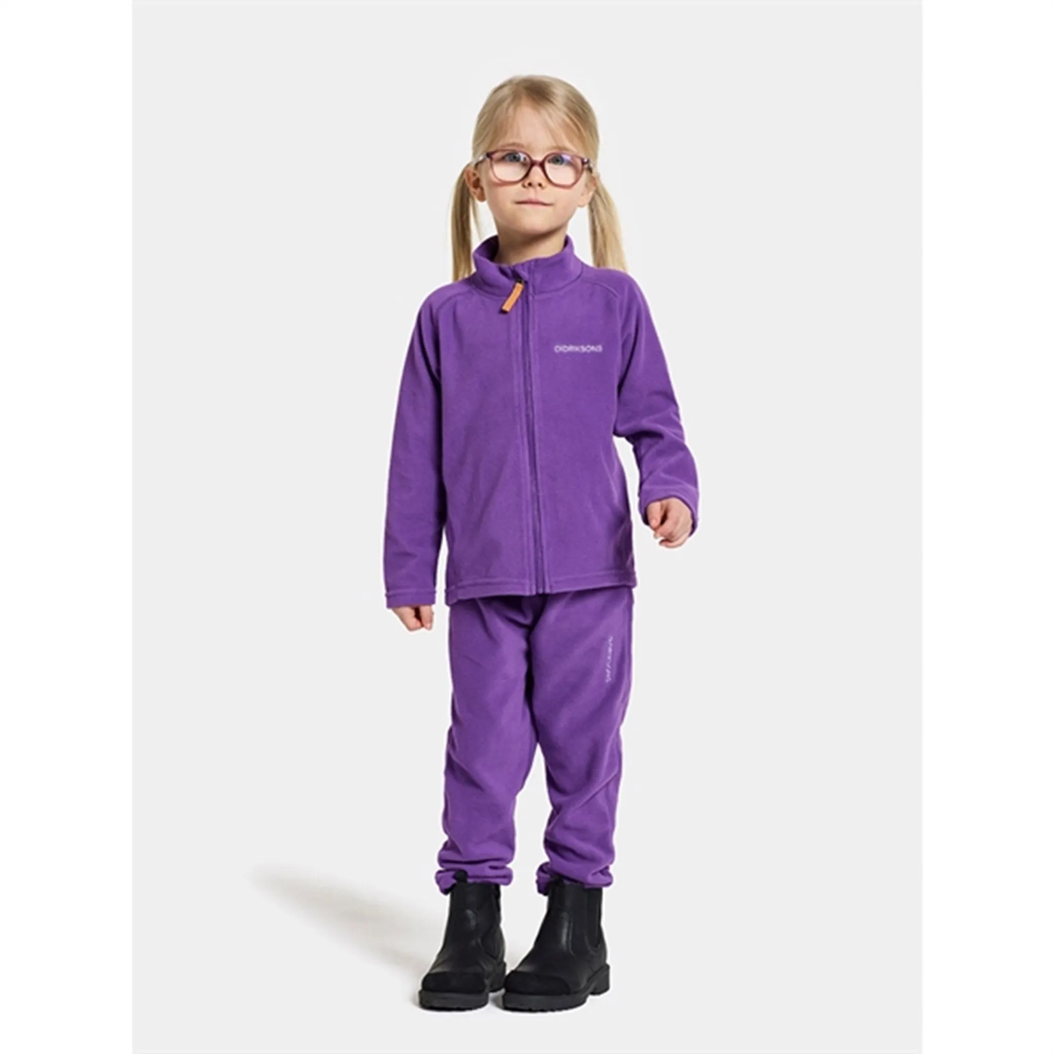 Warm Comfort Gear Didriksons Disco Purple Monte Kids Fleece Pants
