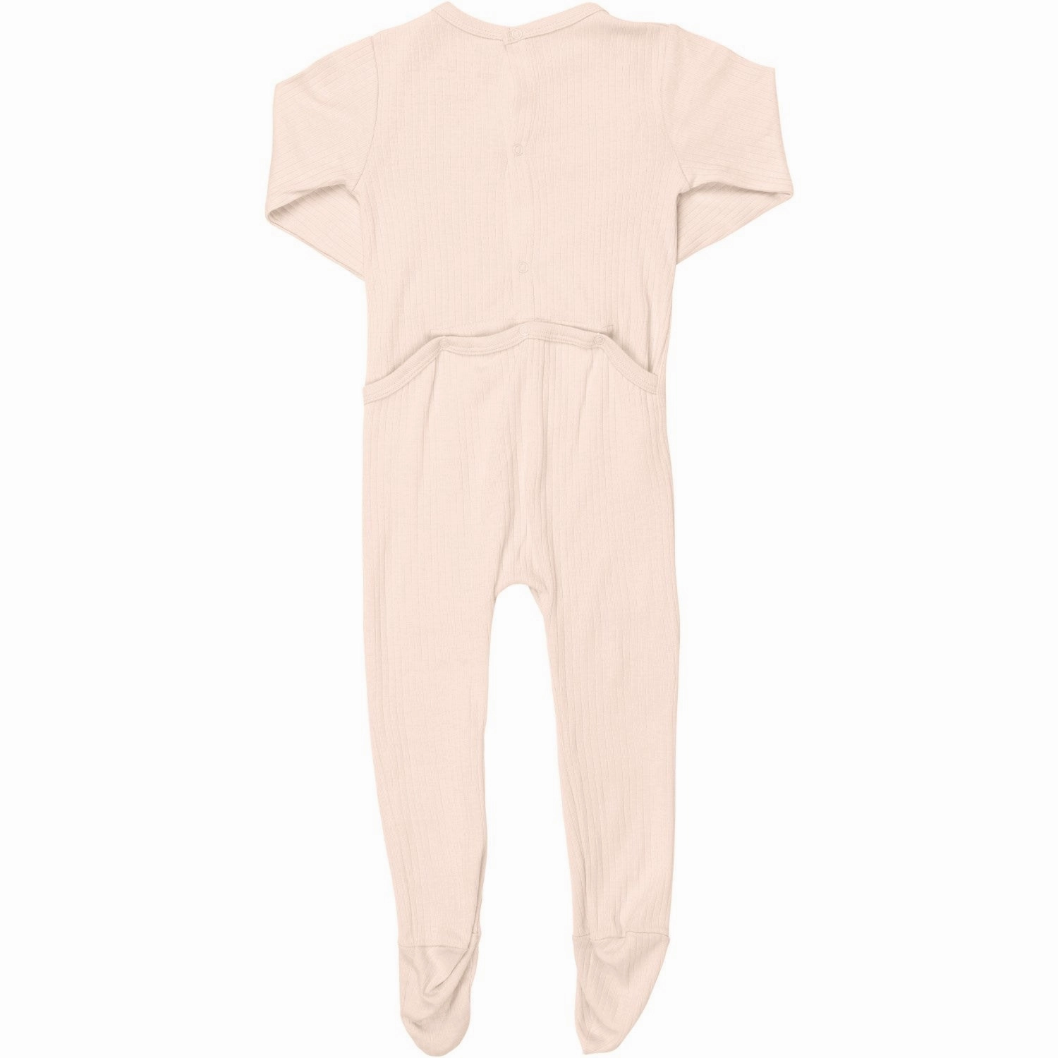 COPENHAGEN COLORS Soft Pink Rib Jersey Full Body W. Back Opening Shopping Athlete Dynamic Stylish