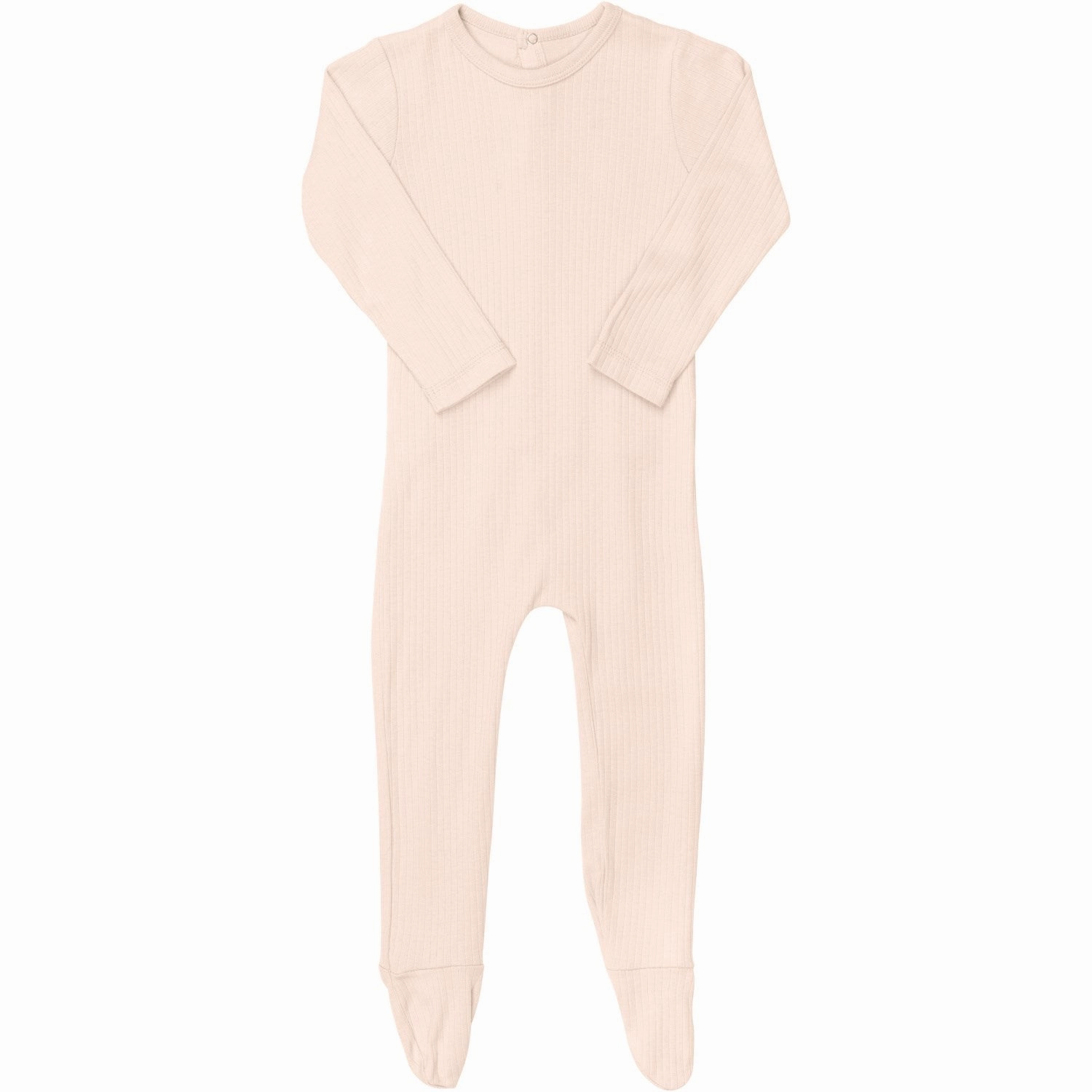 Office Lightweight Everyday Relaxed COPENHAGEN COLORS Soft Pink Rib Jersey Full Body W. Back Opening