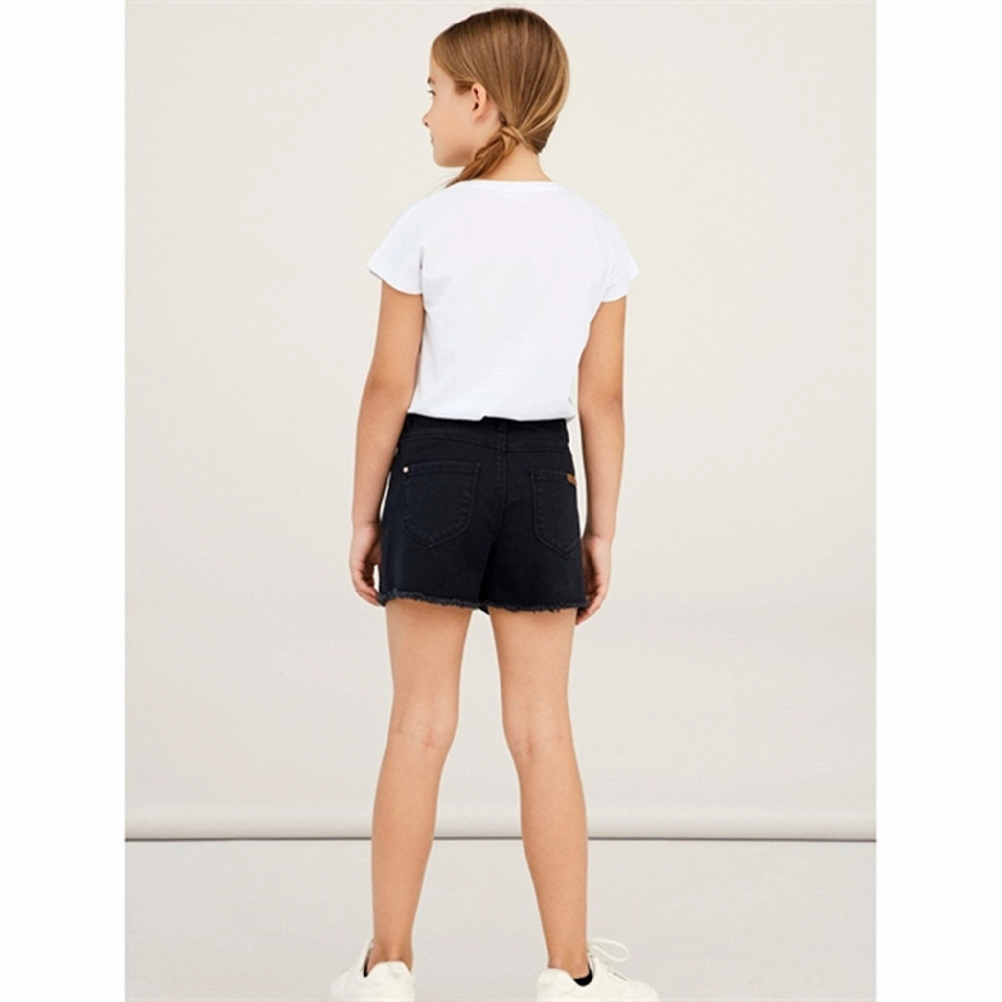 high - rise Name it Black Denim Rose Mom Denim Shorts Noos