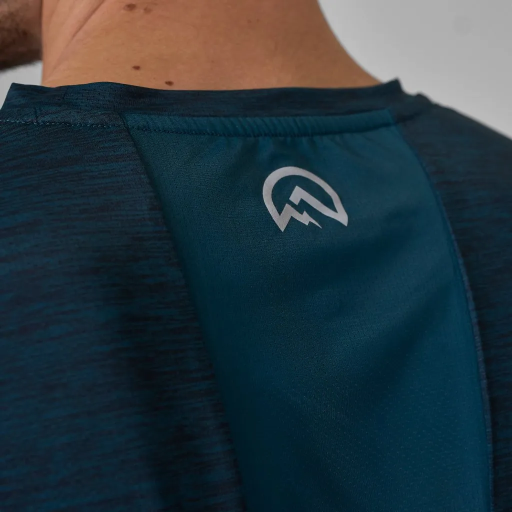 Handmade AntiPillingFabric Flux Contrast Left Logo T-Shirt Men