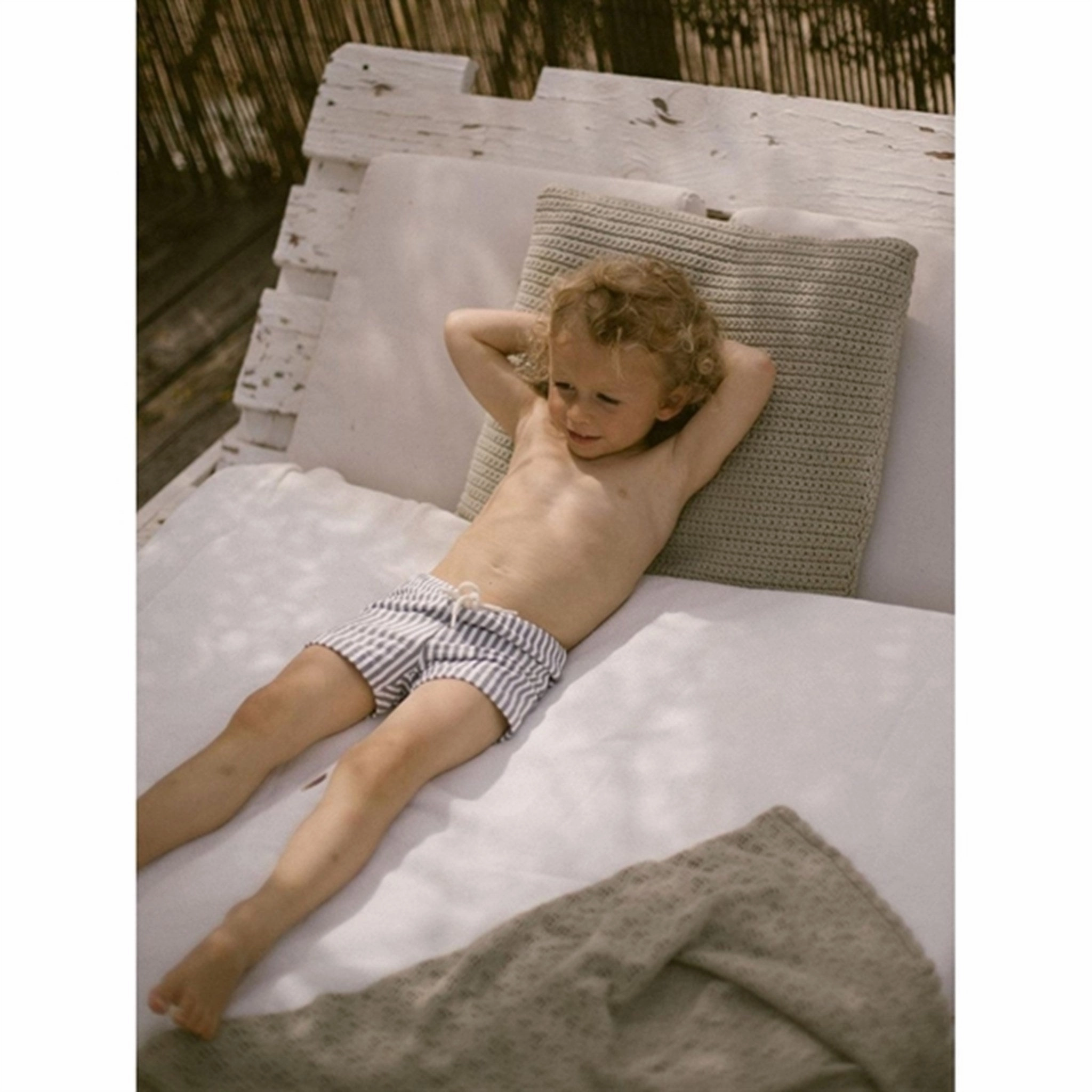 Thermal Regulating Lining Lil'Atelier Silver Filigree Farrow Swim Pants