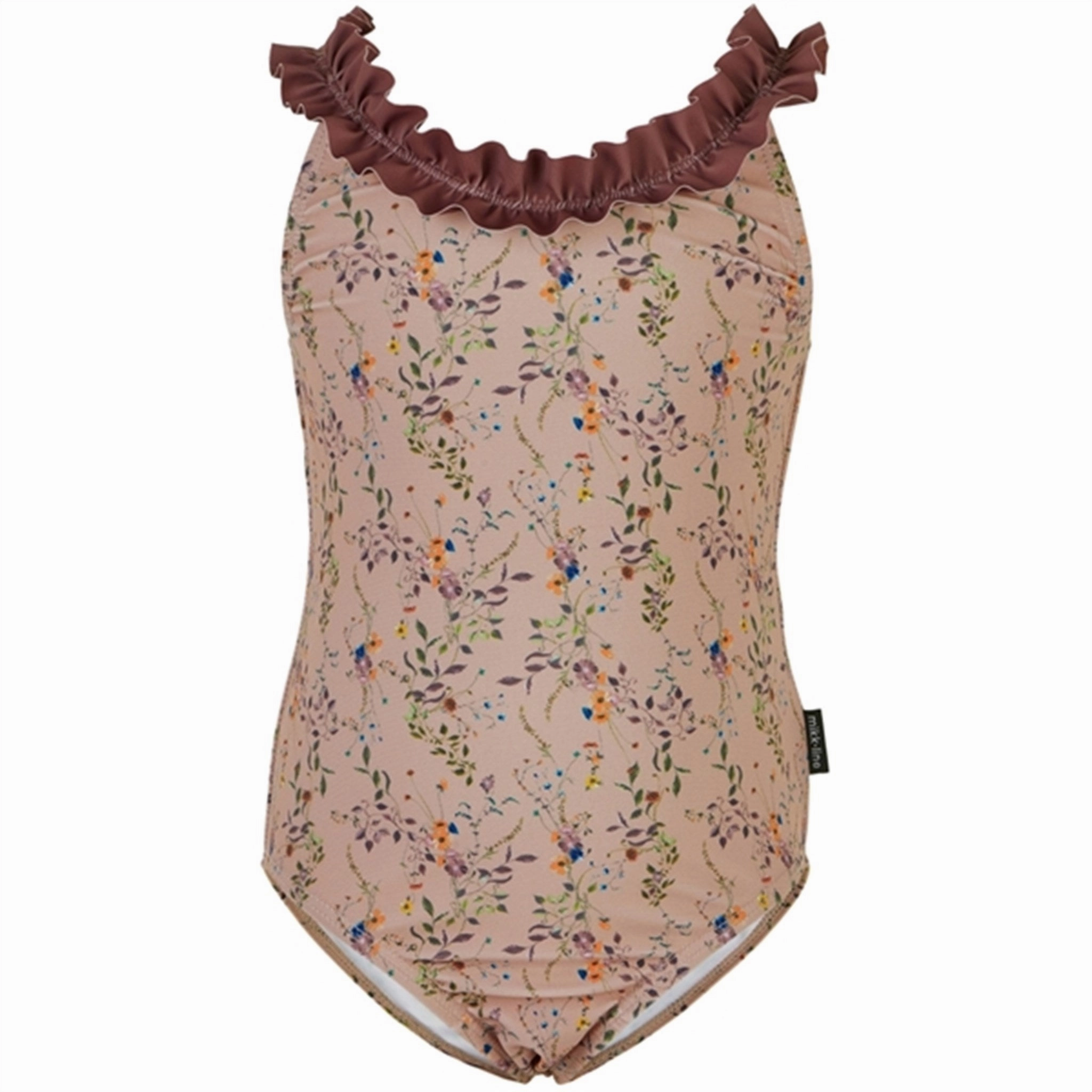 Mikk-Line Swimsuit AOP Nougat Non Slip Grip Features Vacation Time