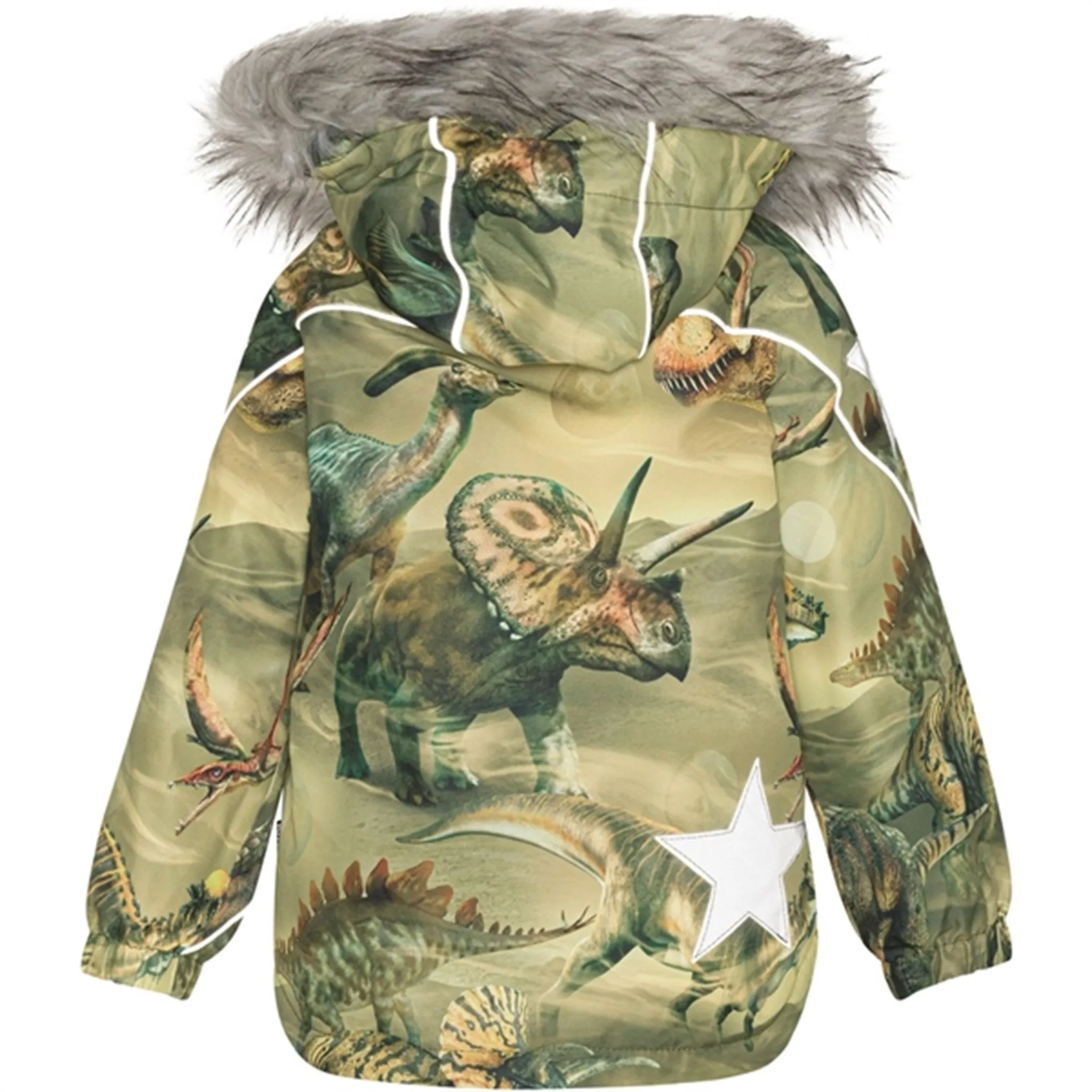 Molo Ancient Time Hopla Fur Jacket Eco - friendly Stretch Knit Fabric