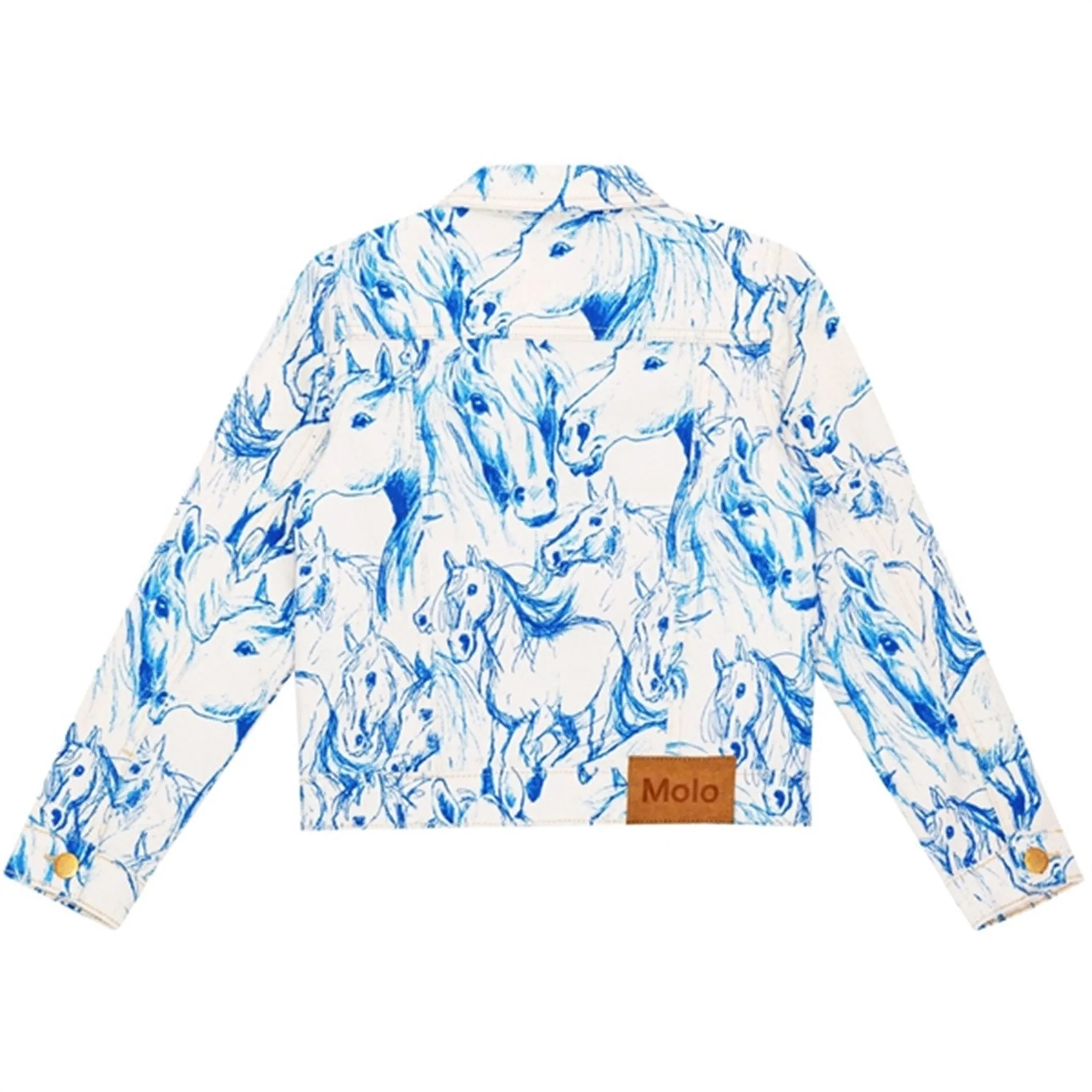 InsulatedLayer single layer Molo Blue Horses Heidi Jacket