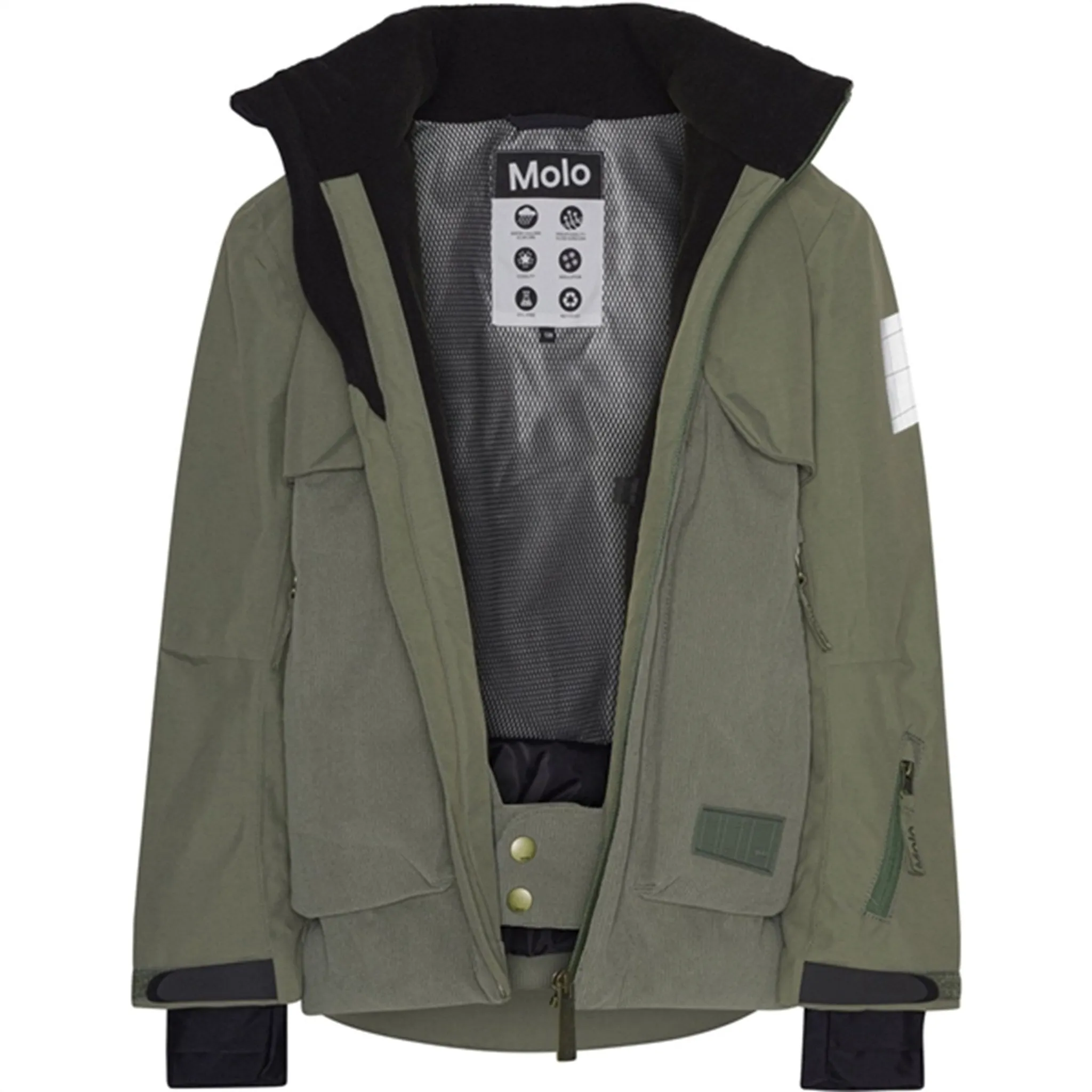 Molo Dusty Green Alpine Jacket Drop Hood Style