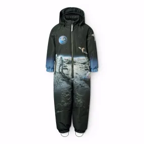 Striped-Pattern Contrast-Lining Molo On The Moon Polar Junior Snowsuit